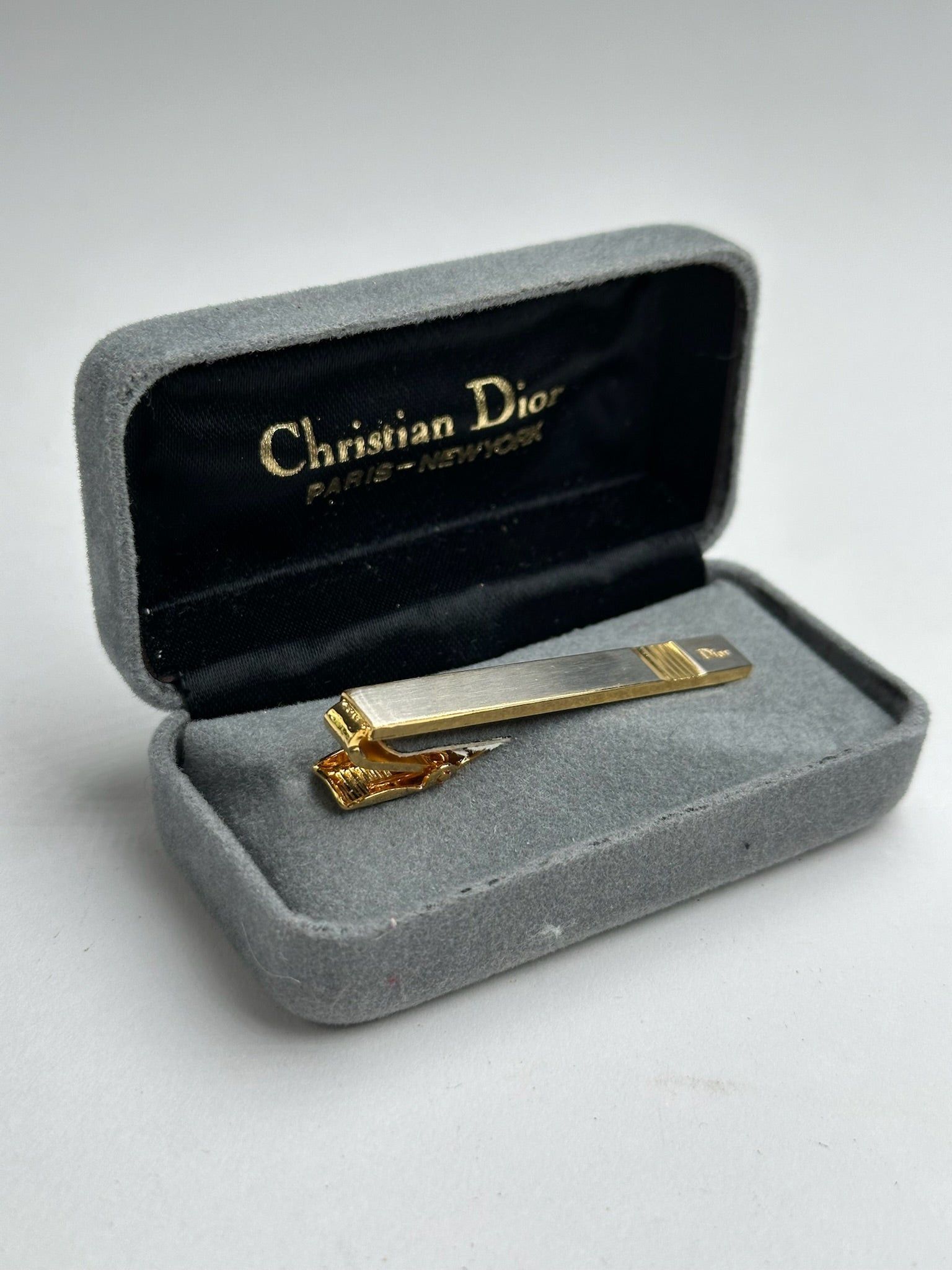 Vintage Steel Money/Tie Clamp golden