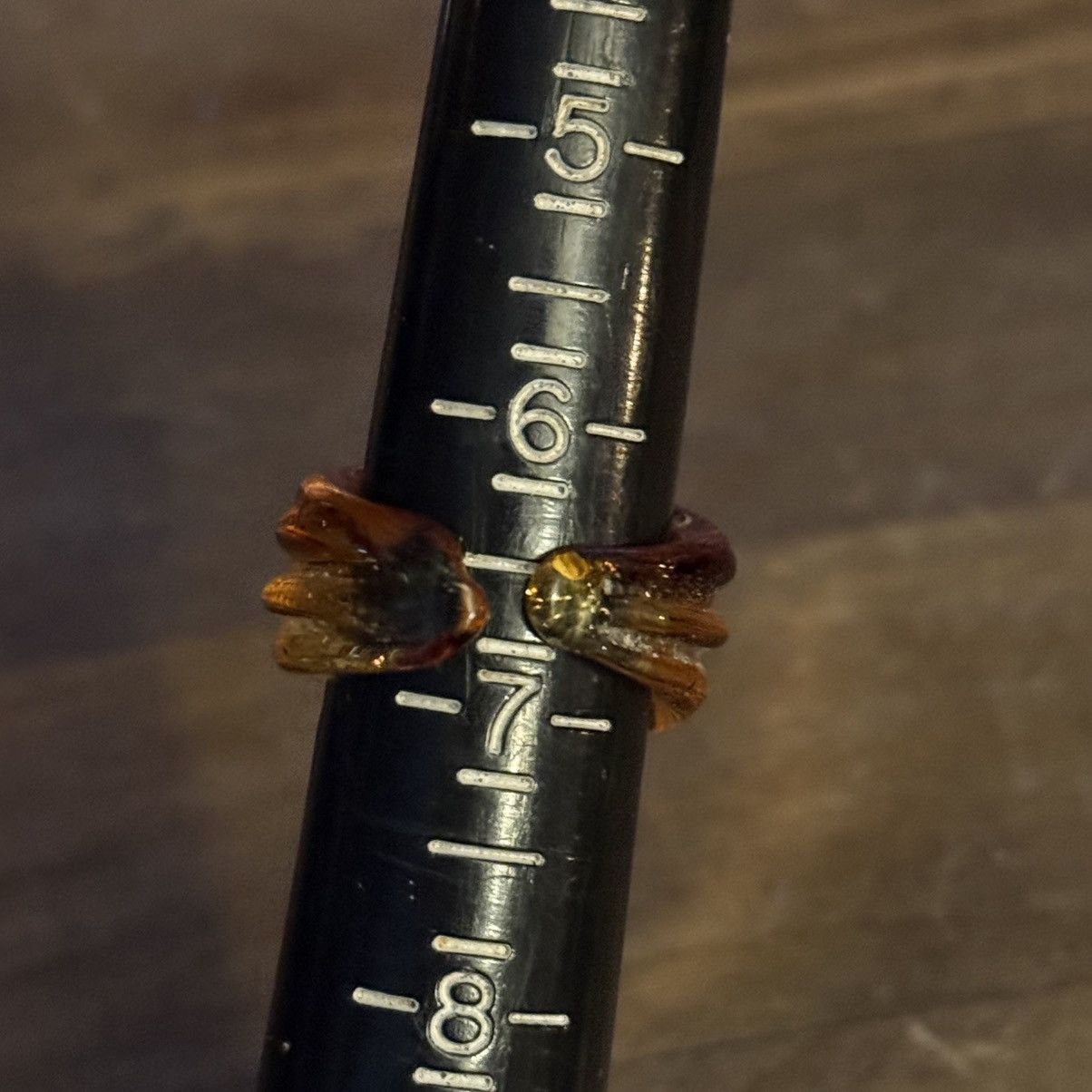 Vintage Vintage amber blown glass cuff ring Size ONE SIZE - 5 Thumbnail