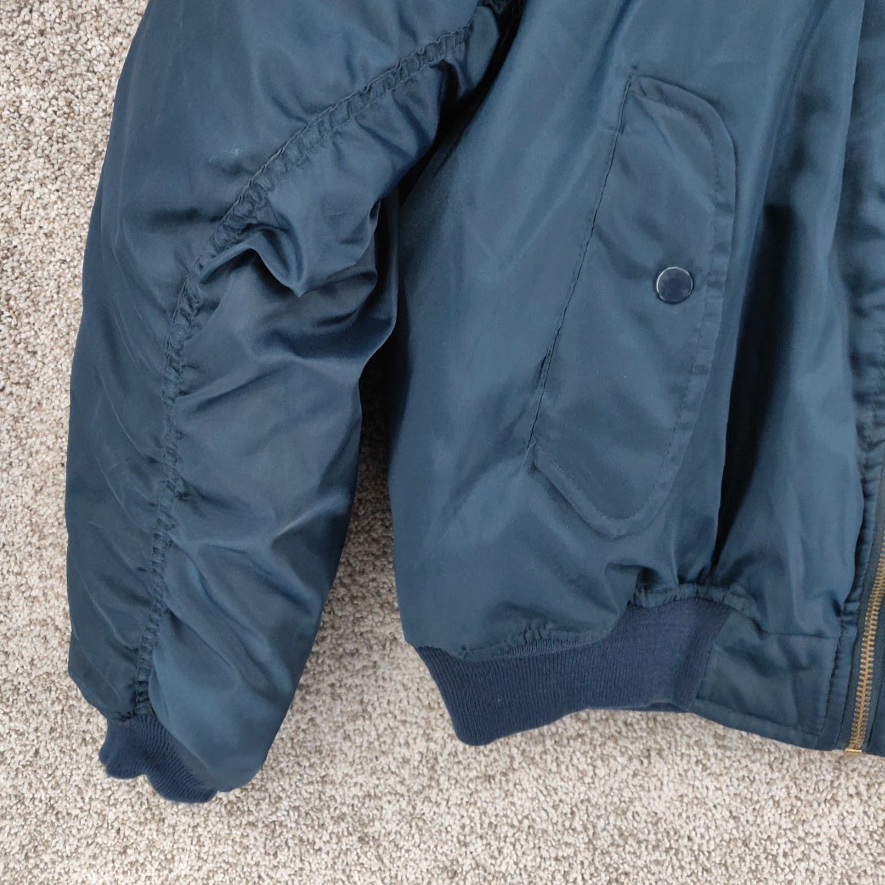 Vintage VINTAGE American Vintage MA-1 Bomber Jacket Mens XL Blue USAF Military Flight Jacket Size US XL / EU 56 / 4 - 4 Thumbnail