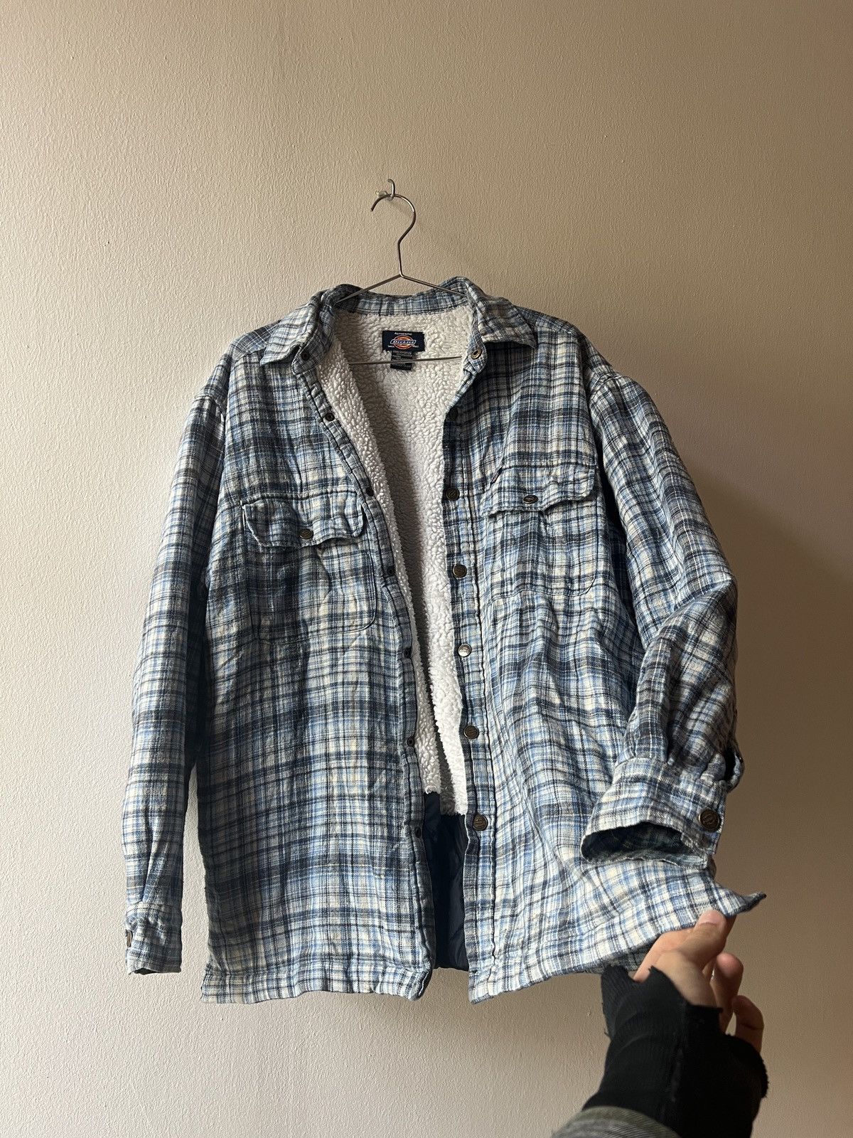 Vintage Dickies Overshirt Winter Jacket 90s Skating Striped