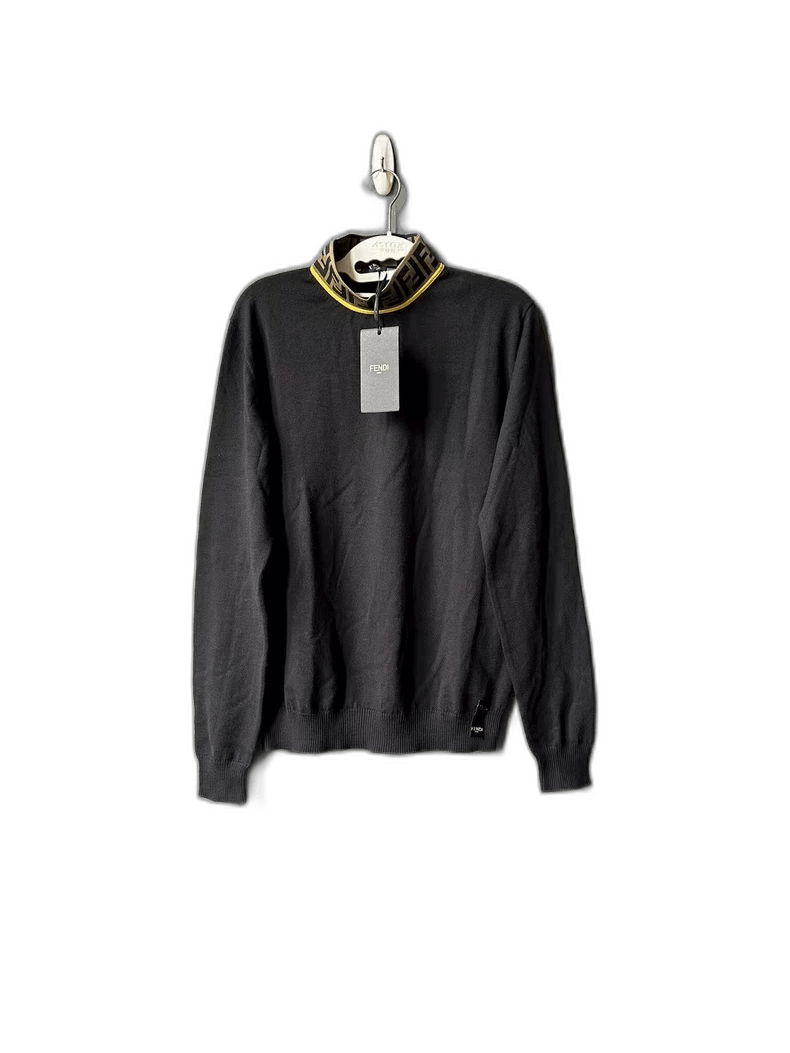Fendi Fendi Knitted Sweater with Logo Collar-yf Size US L / EU 52-54 / 3 - 1 Thumbnail
