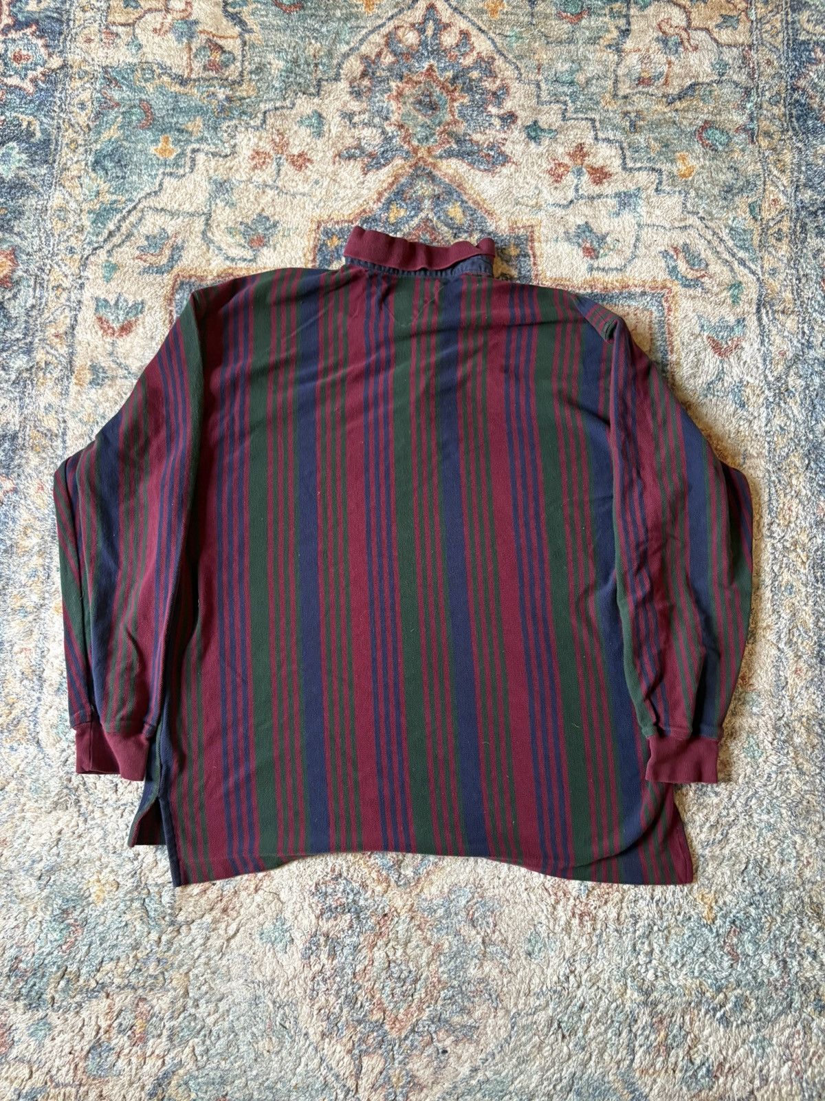 Tommy Hilfiger Vintage Tommy Hilfiger Logo Striped Polo Shirt Large Size US L / EU 52-54 / 3 - 2 Thumbnail