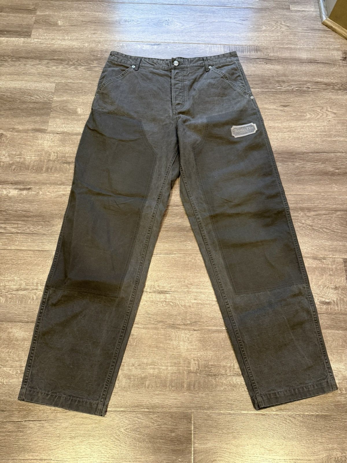 Dior Dior Black Grey Couture Carpenter Pants Size US 33 - 1 Thumbnail