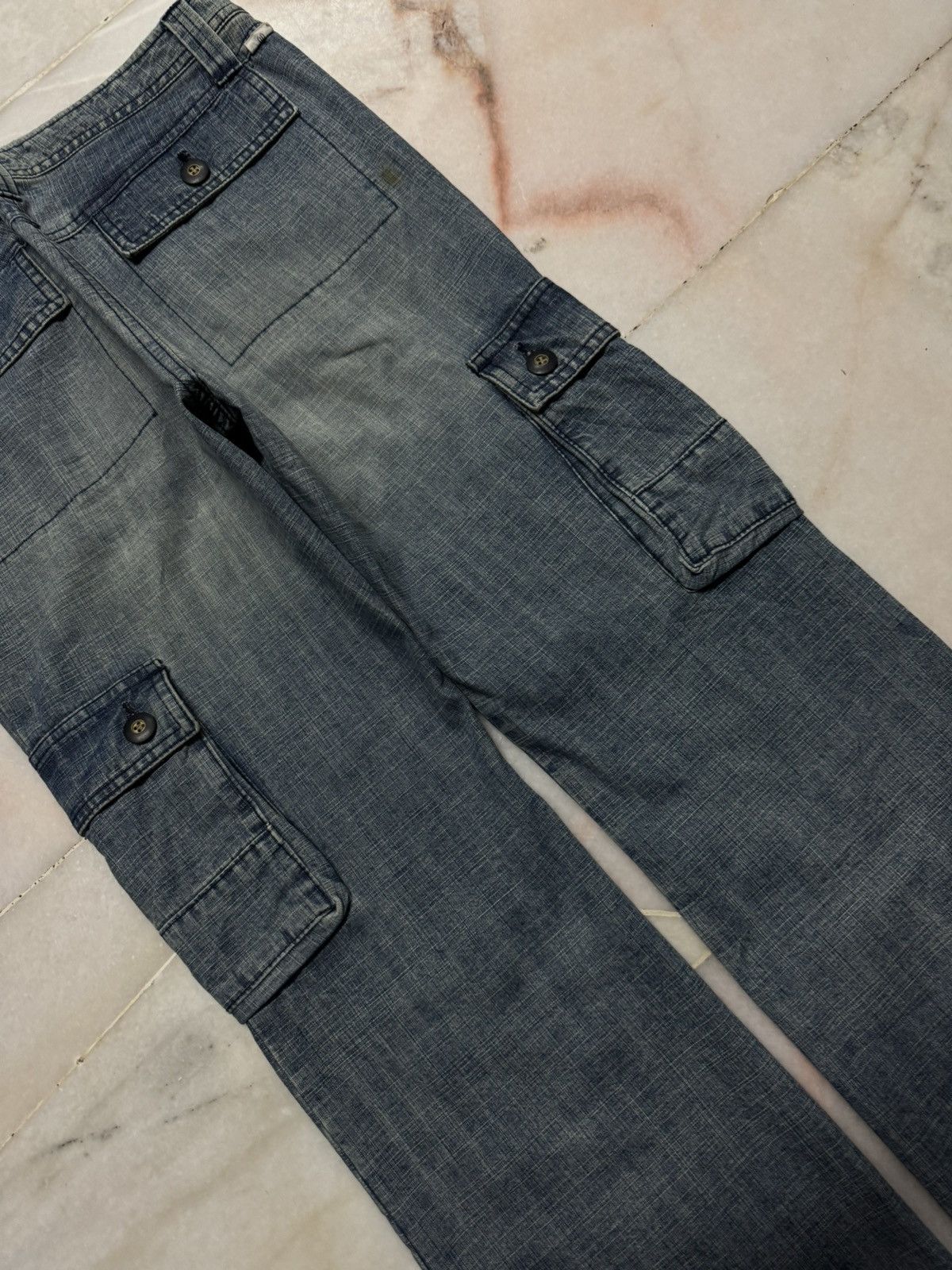 PPFM 💥FLARE💥90s JAPANESE RARE BUSHPANTS CARGO BELL BOTTOM JEANS Size US 29 - 17 Thumbnail
