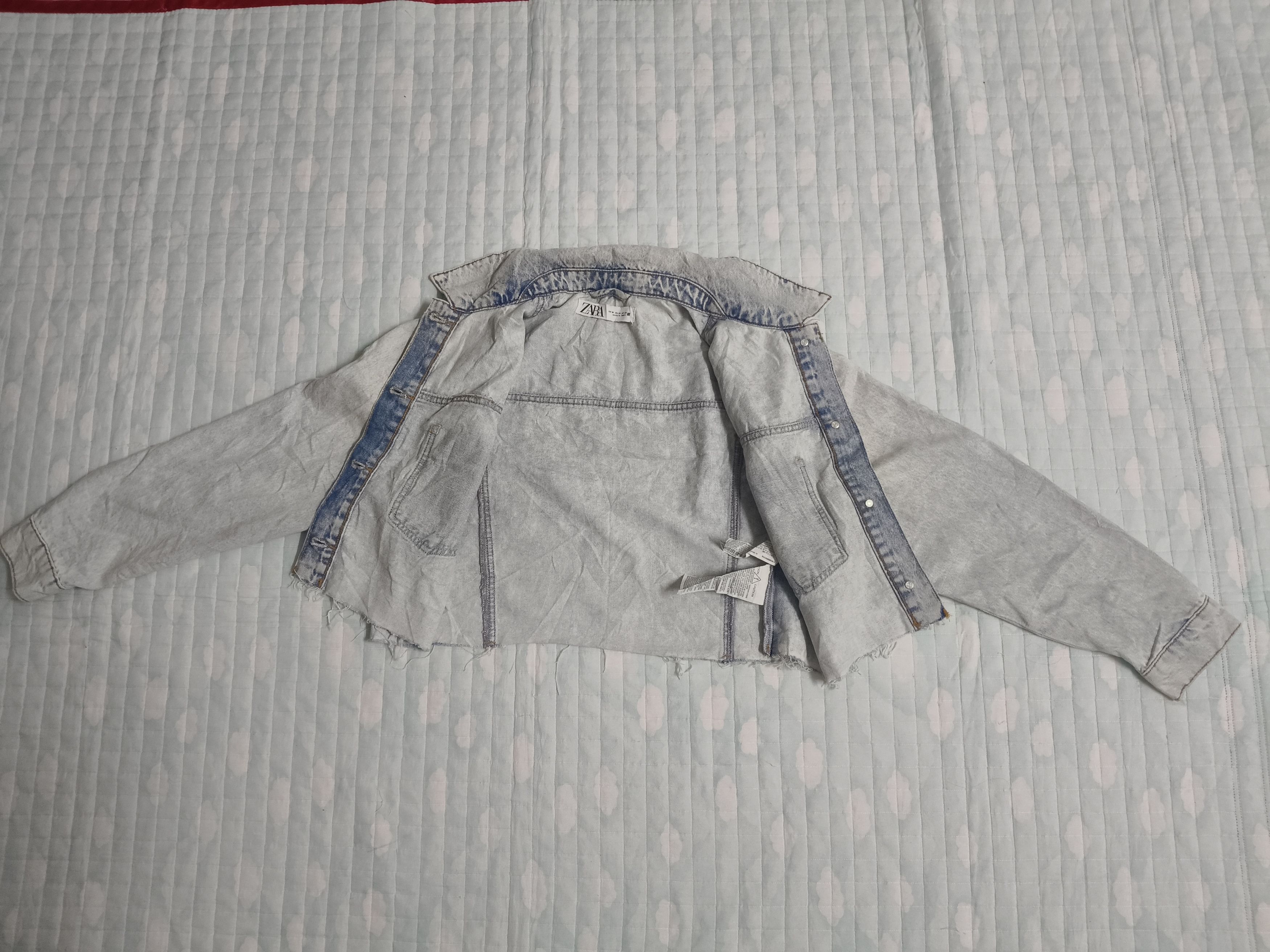 Zara Zara Cropped Denim Jacket Size M / US 6-8 / IT 42-44 - 7 Thumbnail