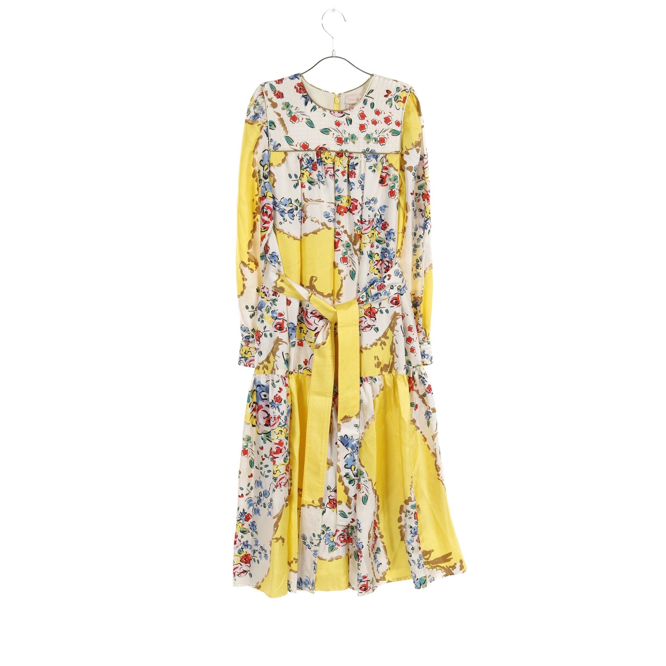 Tory Burch Tory Burch One Piece Floral Pattern Silk Yellow Multicolor Size ONE SIZE - 1 Thumbnail