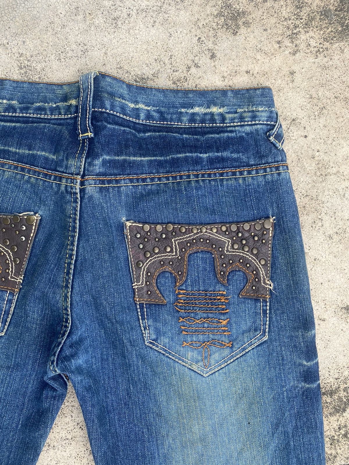 If Six Was Nine × Japanese Brand Flare Jeans Icom Distressed Pierced Size US 32 / EU 48 - 22 Thumbnail