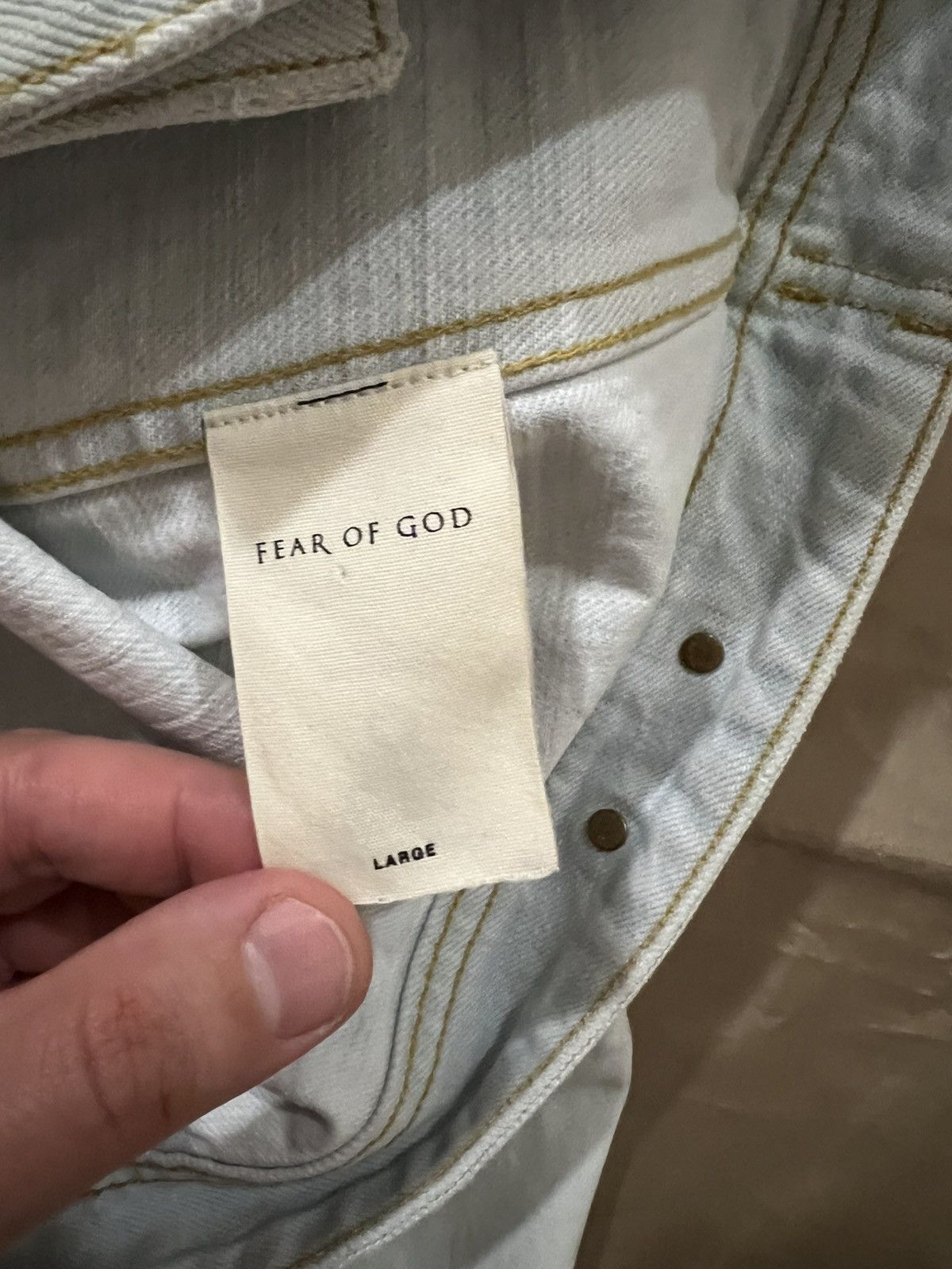 Fear of God FEAR OF GOD Fifth Collection Selvedge Denim Trucker size L Size US L / EU 52-54 / 3 - 5 Thumbnail