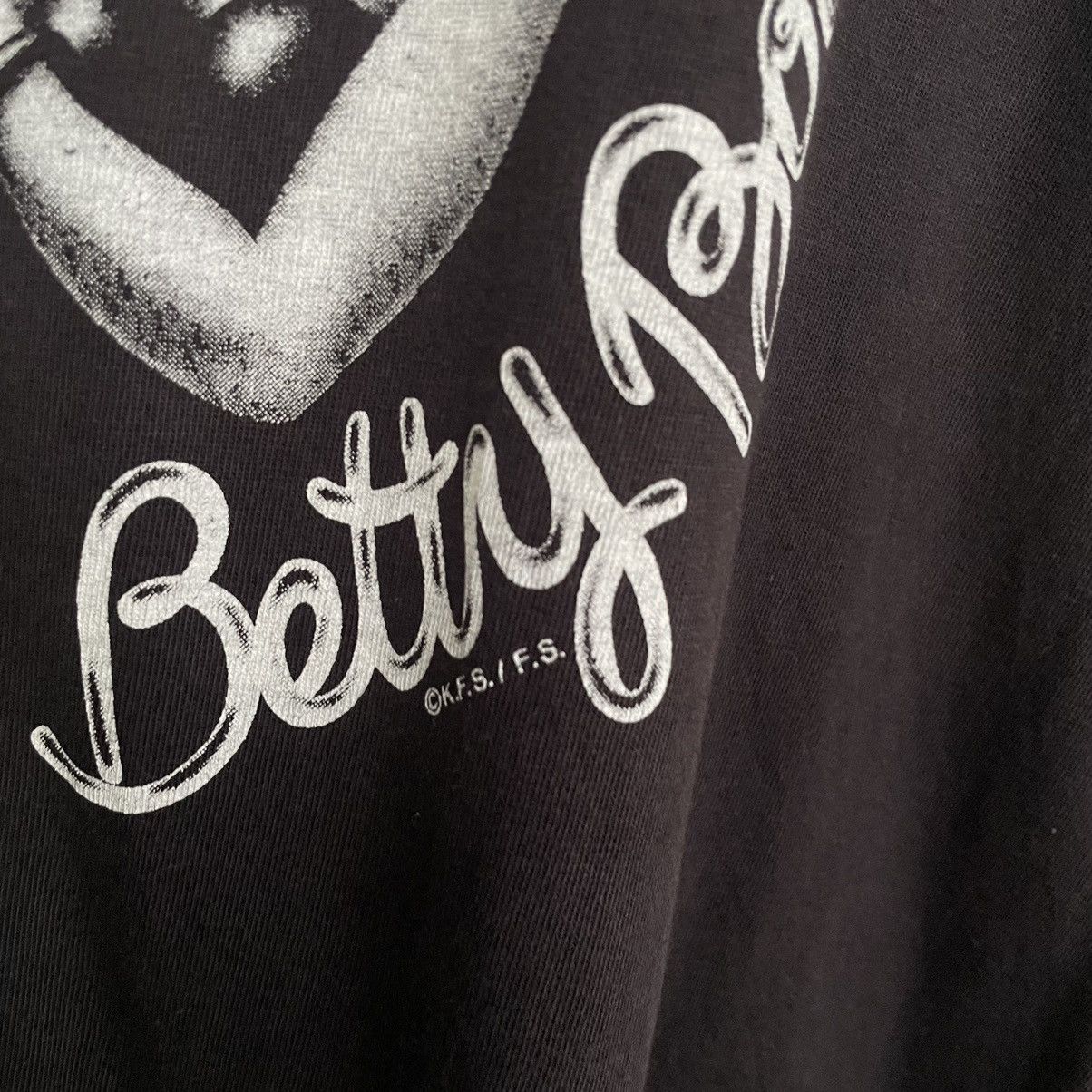 Cartoon Network × Vintage Vintage 90s Betty Boop Faded Black T Shirt Size US M / EU 48-50 / 2 - 3 Thumbnail