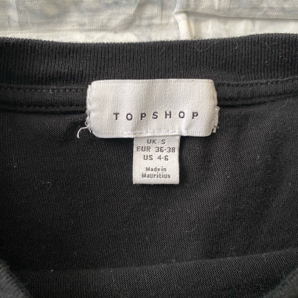 Topshop Topshop women S 4-6 Longsleeve scoopneck casual top black Size S / US 4 / IT 40 - 6 Thumbnail