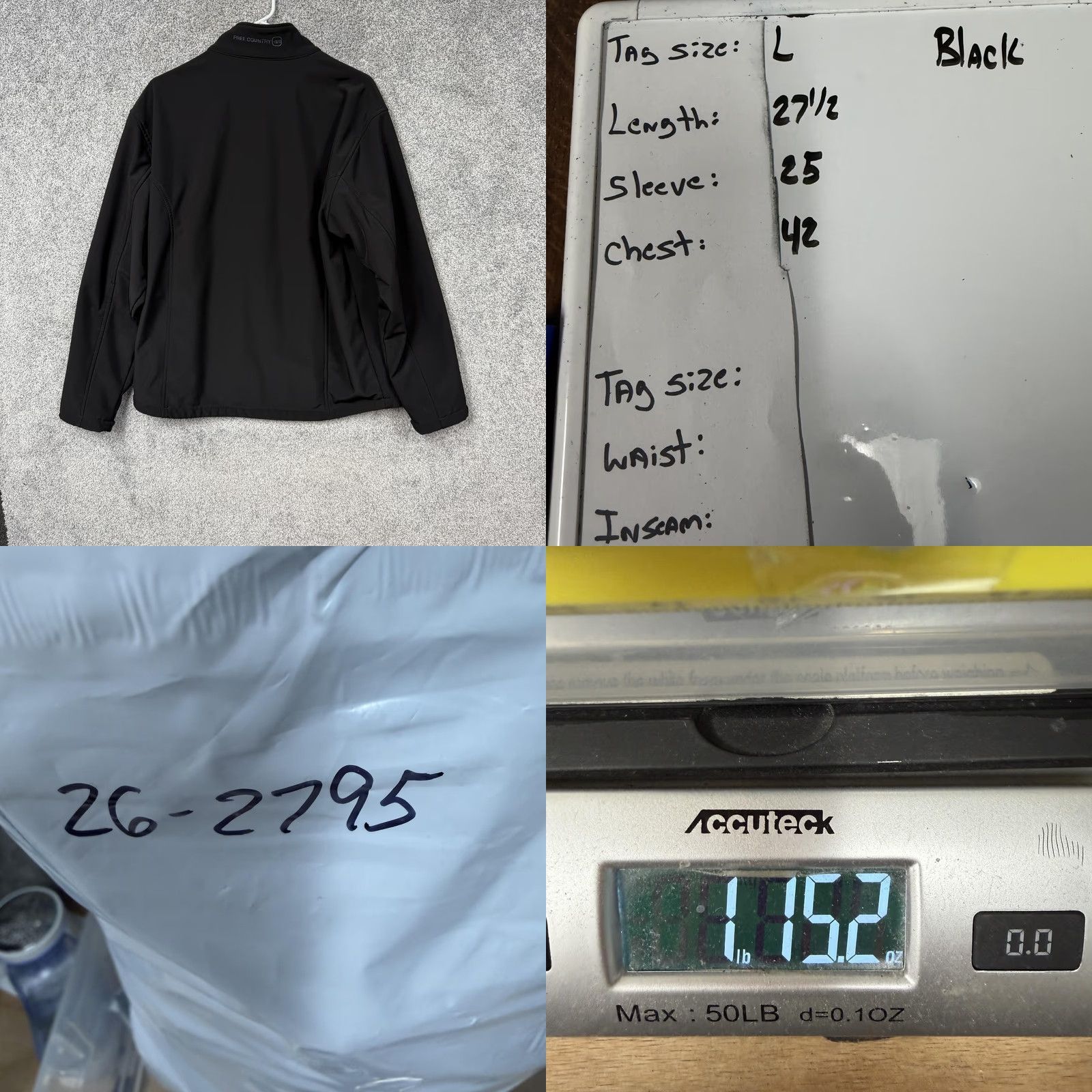 Free Country Free Country Jacket Windbreaker L Mens Black Softshell Zip Pockets Trekking Outdoor Fall Winter Size US L / EU 52-54 / 3 - 10 Thumbnail