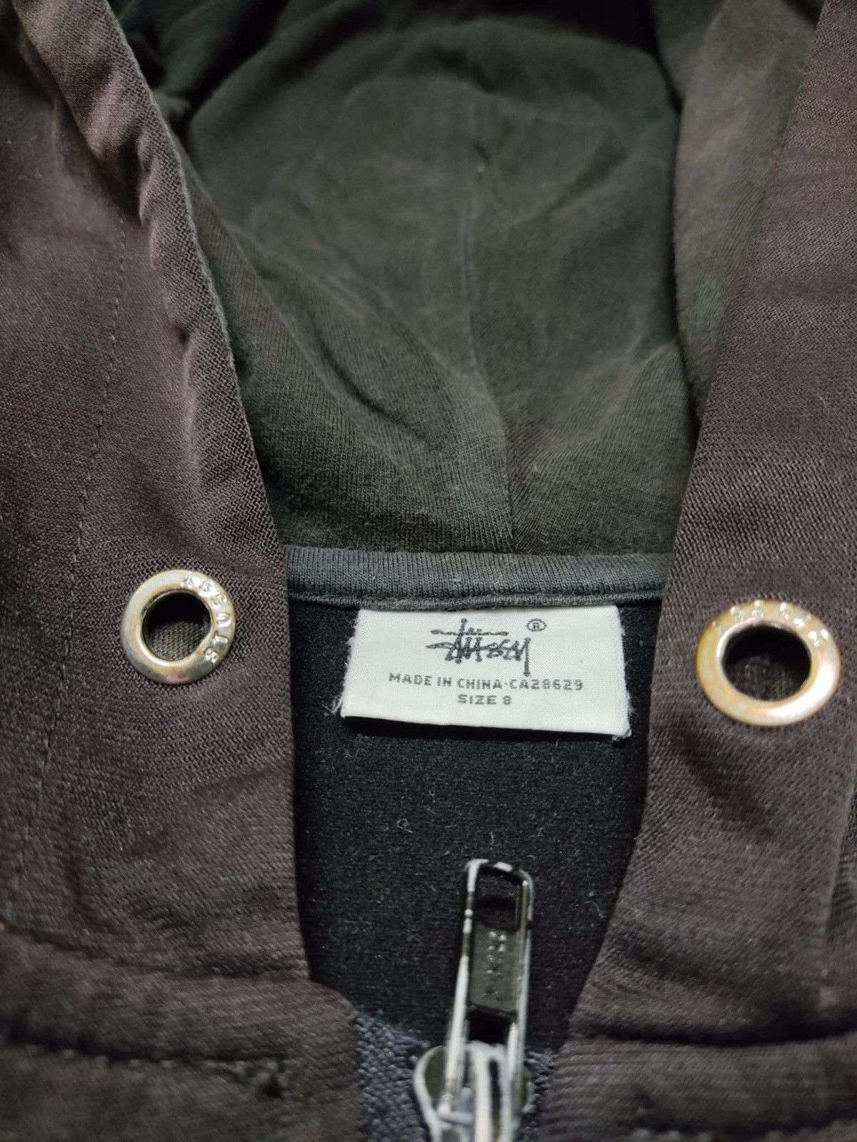 Stussy × Vintage VINTAGE Stussy Worldwide X Gucci Crop Hoodie Jacket Size M / US 6-8 / IT 42-44 - 7 Thumbnail