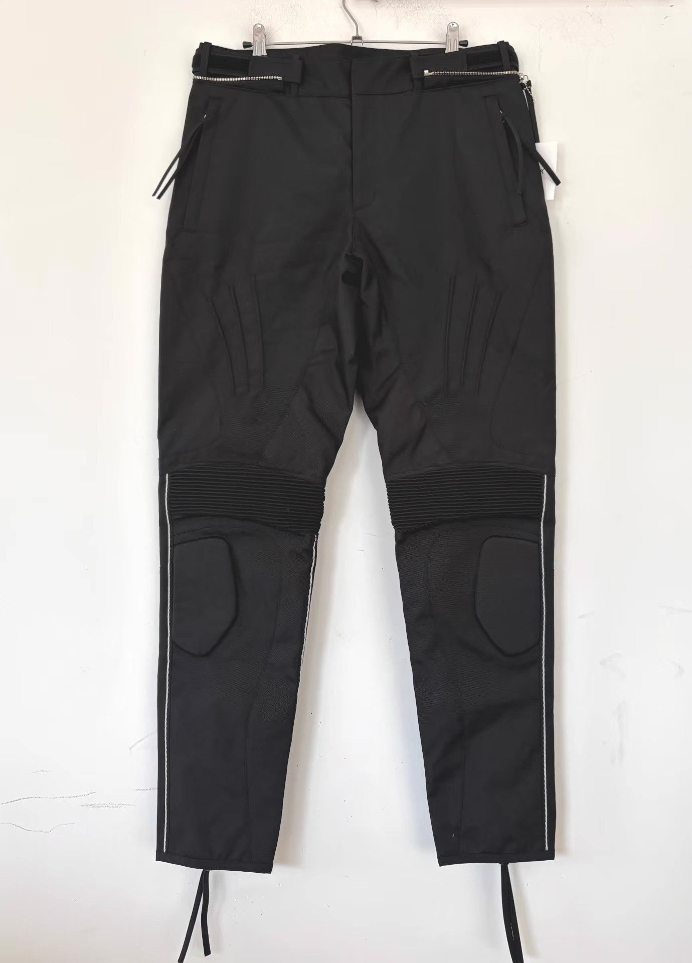 KANGHYUK Black Moto-Inspired Casual Pants with Knee Panels Size 34 Size US 34 / EU 50 - 1 Thumbnail