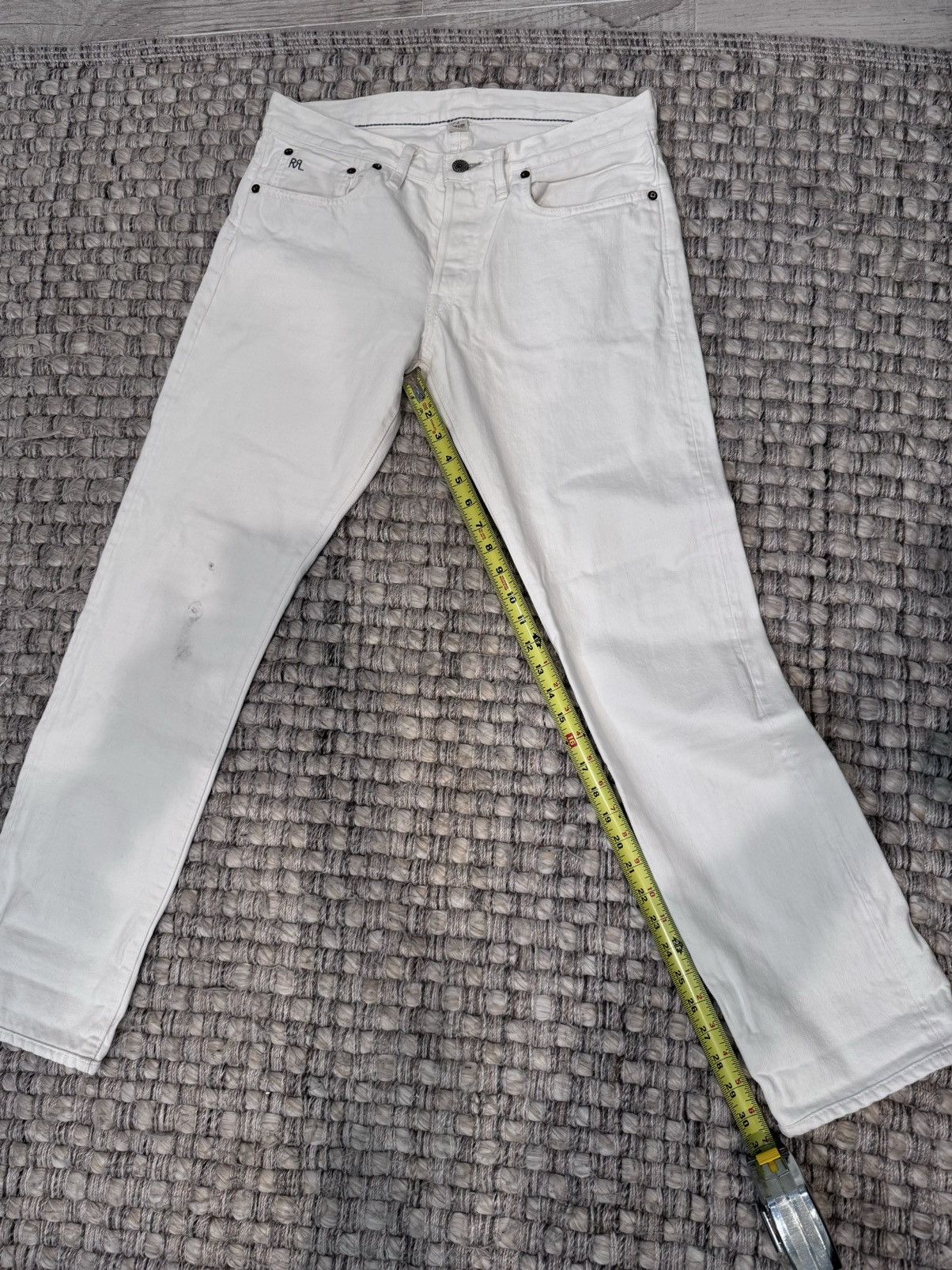 RRL Ralph Lauren Vintage White RRL Selvedge Denim Jeans Size US 30 / EU 46 - 3 Thumbnail