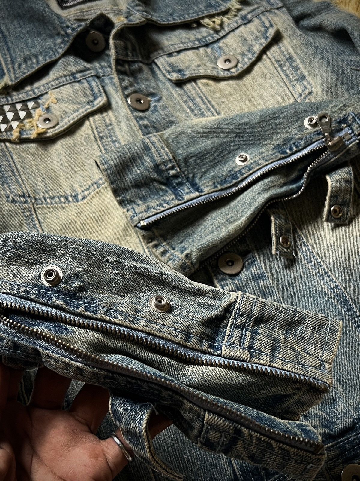Japanese Brand GLAD NEWS Mudwash Distressed Studded Punk Archive Jacket Y2K Size US S / EU 44-46 / 1 - 8 Thumbnail