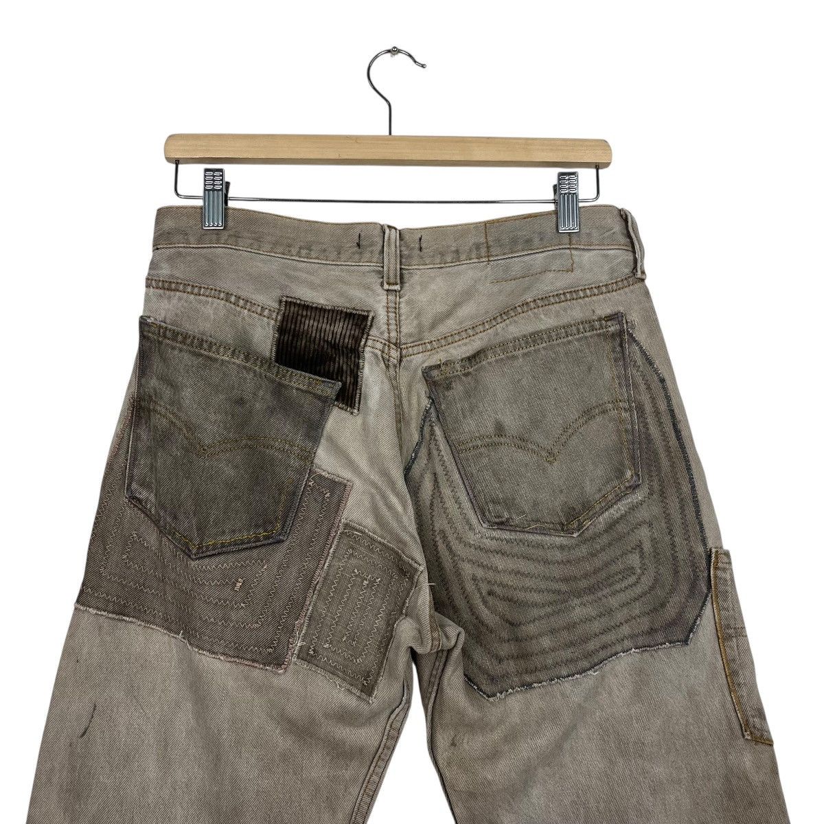 Levi's Vintage Levis X Famouz Sashiko Patchwork Workwear Denim Jean Size US 30 / EU 46 - 8 Thumbnail