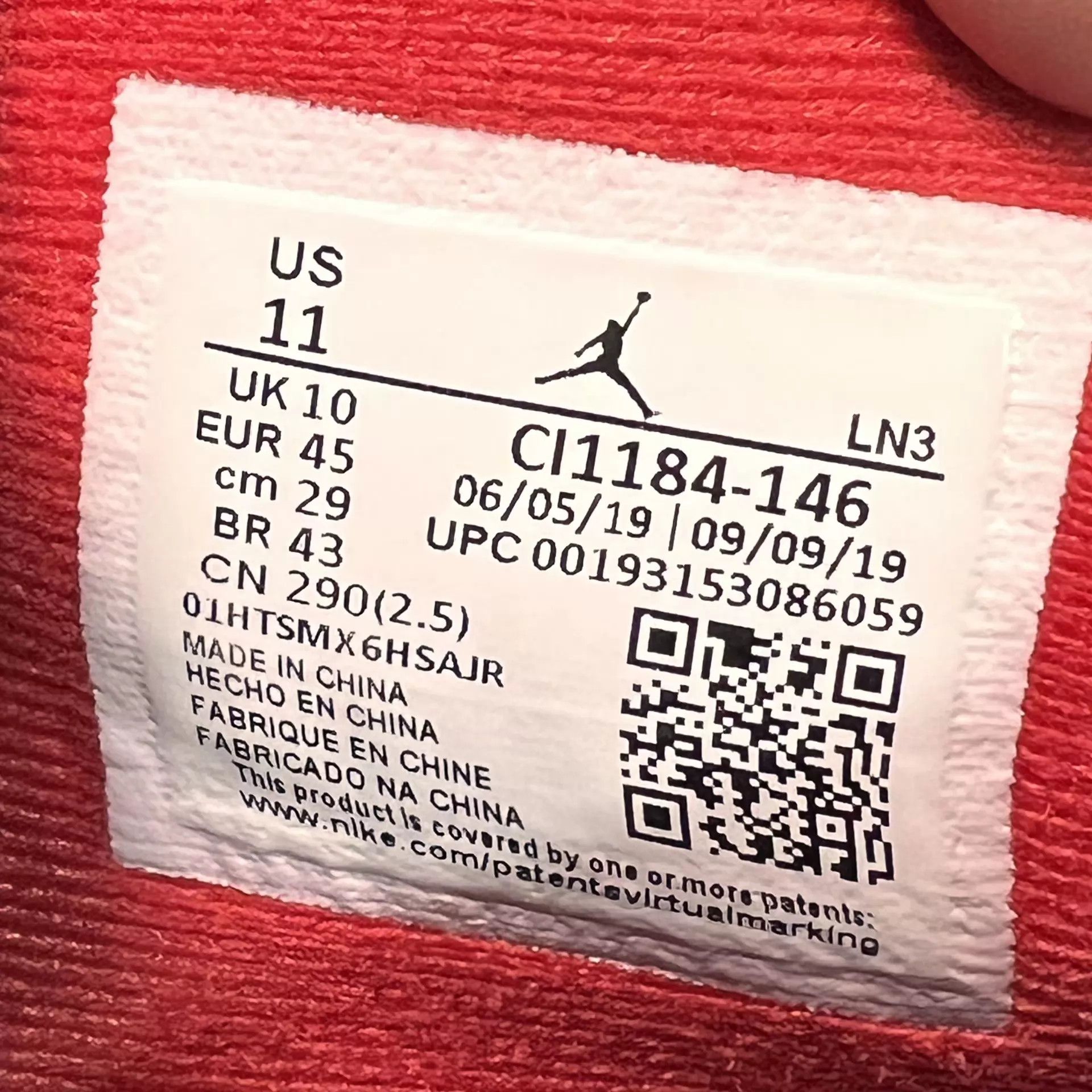 Nike Air Jordan 4 White Red Blue Mismatched 45 95 Size US 12 / EU 45 - 7 Thumbnail