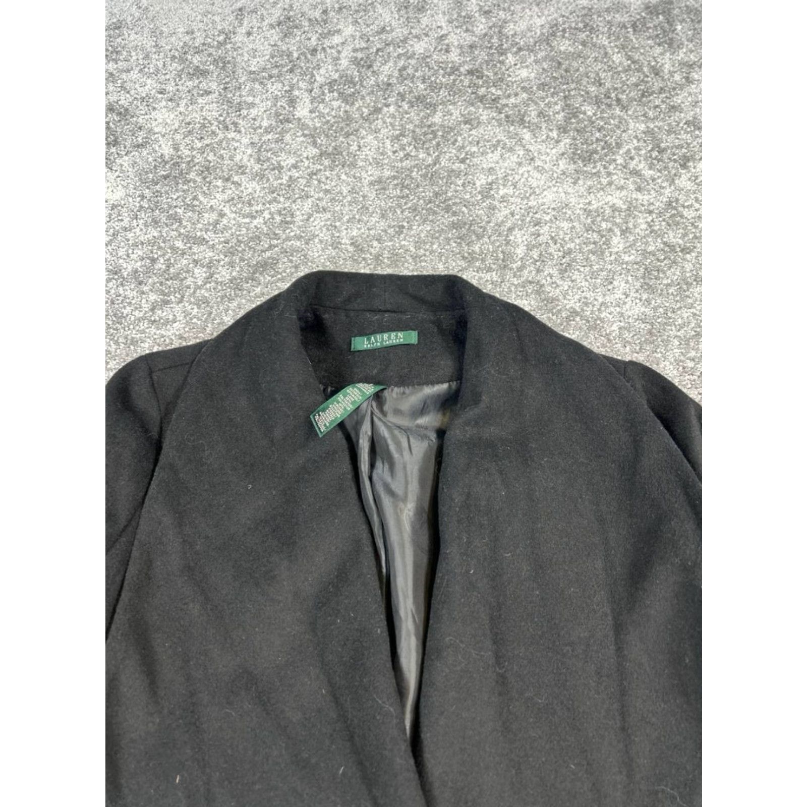 Ralph Lauren Lauren Ralph Lauren Coat Womens 6 Black Wool Belted Overcoat Classic Style Size M / US 6-8 / IT 42-44 - 2 Thumbnail