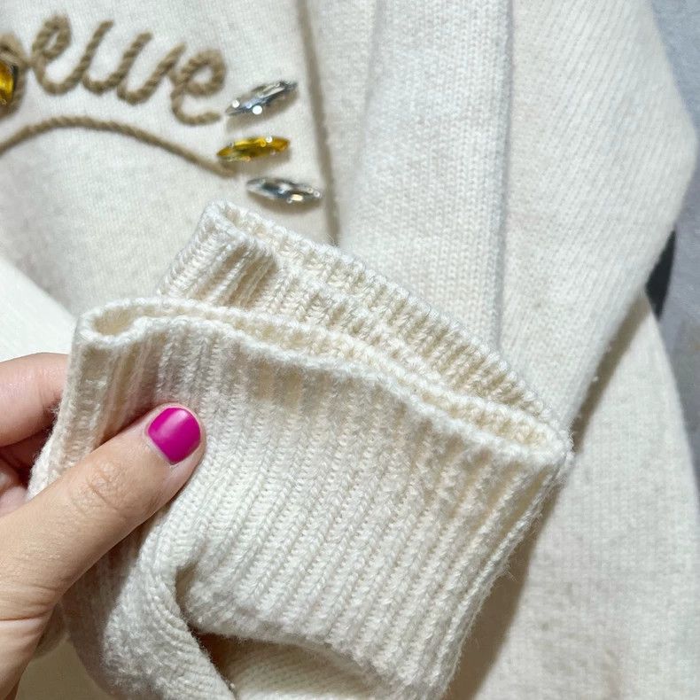 Other LOEWE Embroidered water crystal LOGO sweater Size L / US 10 / IT 46 - 5 Thumbnail