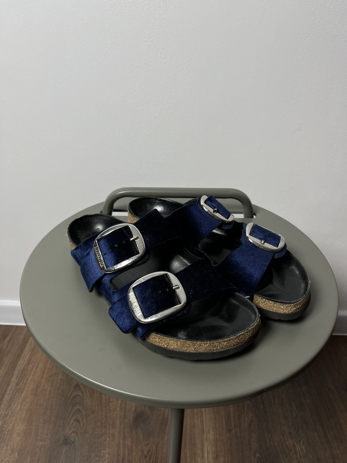 Birkenstock Birkenstock Velvet Big Buckle Sandals Navy Men’s 41 US 8 Size US 8 / EU 41 - 1 Thumbnail