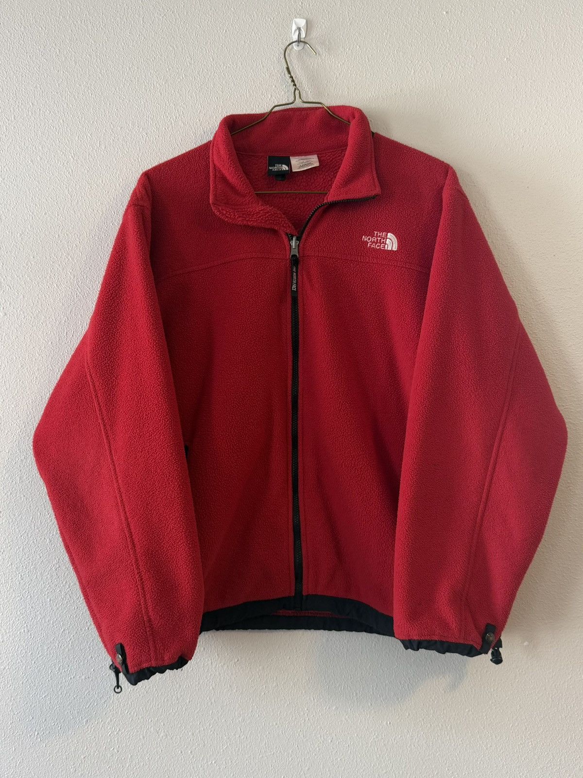 The North Face vintage 90s-y2k TNF made in USA red zip up fleece jacket Size US L / EU 52-54 / 3 - 1 Thumbnail
