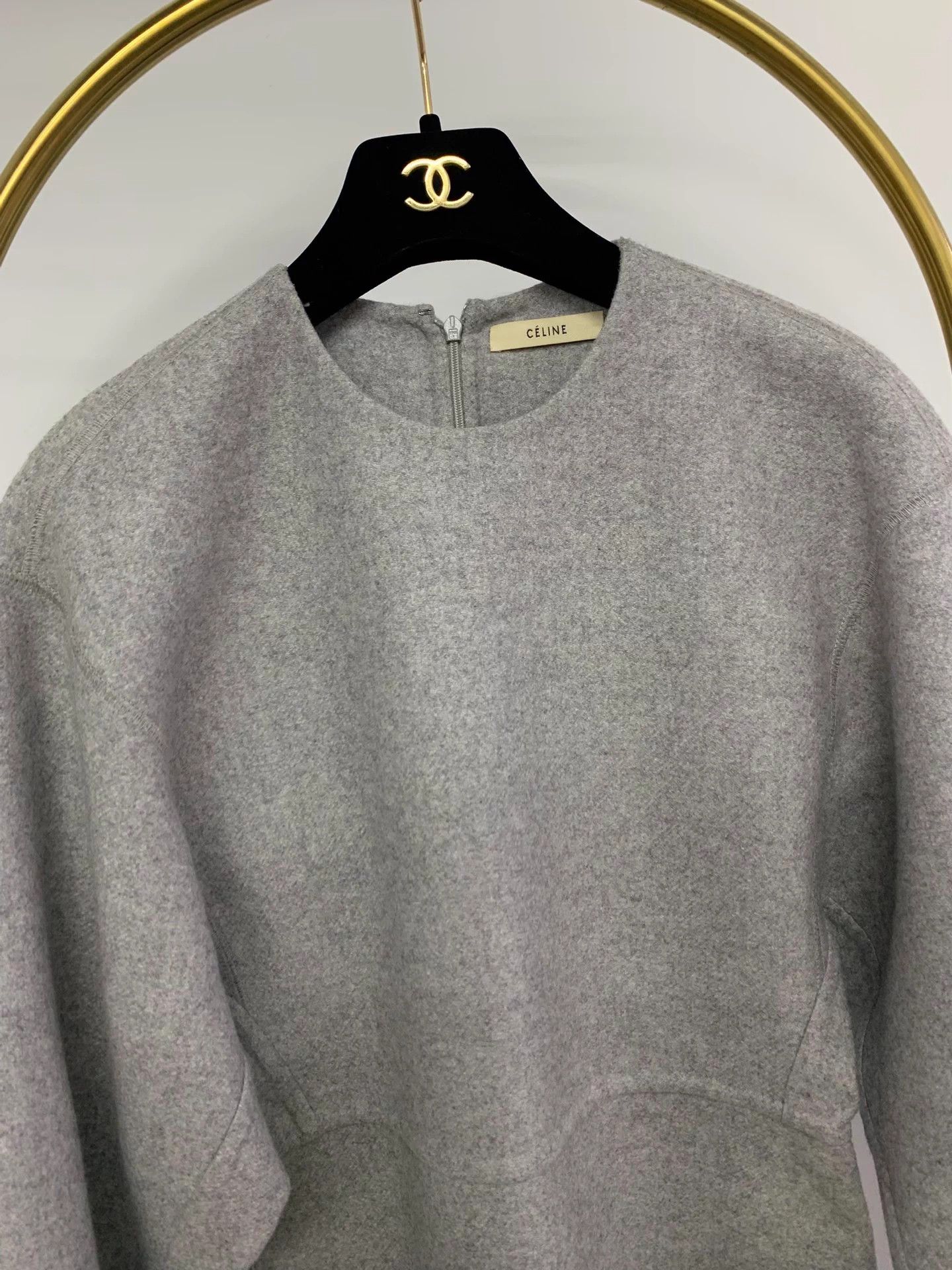 Celine Old Celine gray cashmere dress 34 like new Size XS / US 0-2 / IT 36-38 - 2 Thumbnail