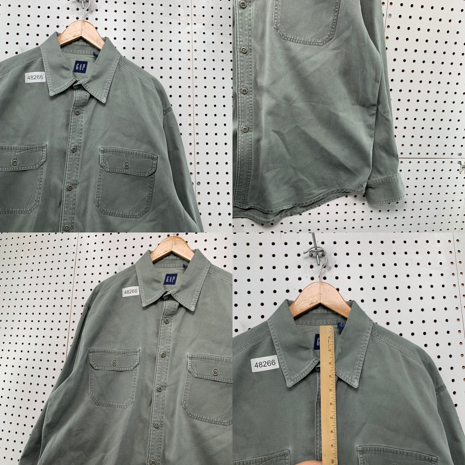 Gap Vintage GAP Canvas Button Shirt Mens XL Green Long Sleeve Collared Casual Size US XL / EU 56 / 4 - 8 Thumbnail