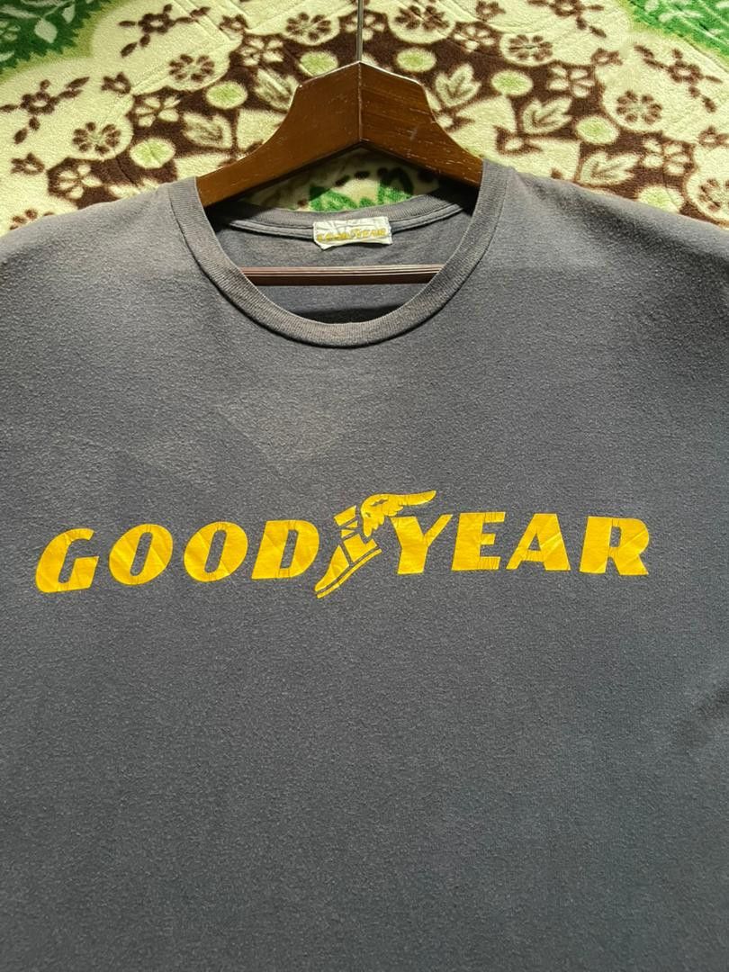 Vintage Japanese Brand K6-08 Vintage GOODYEAR tyre tee Distressed Size US L / EU 52-54 / 3 - 7 Thumbnail