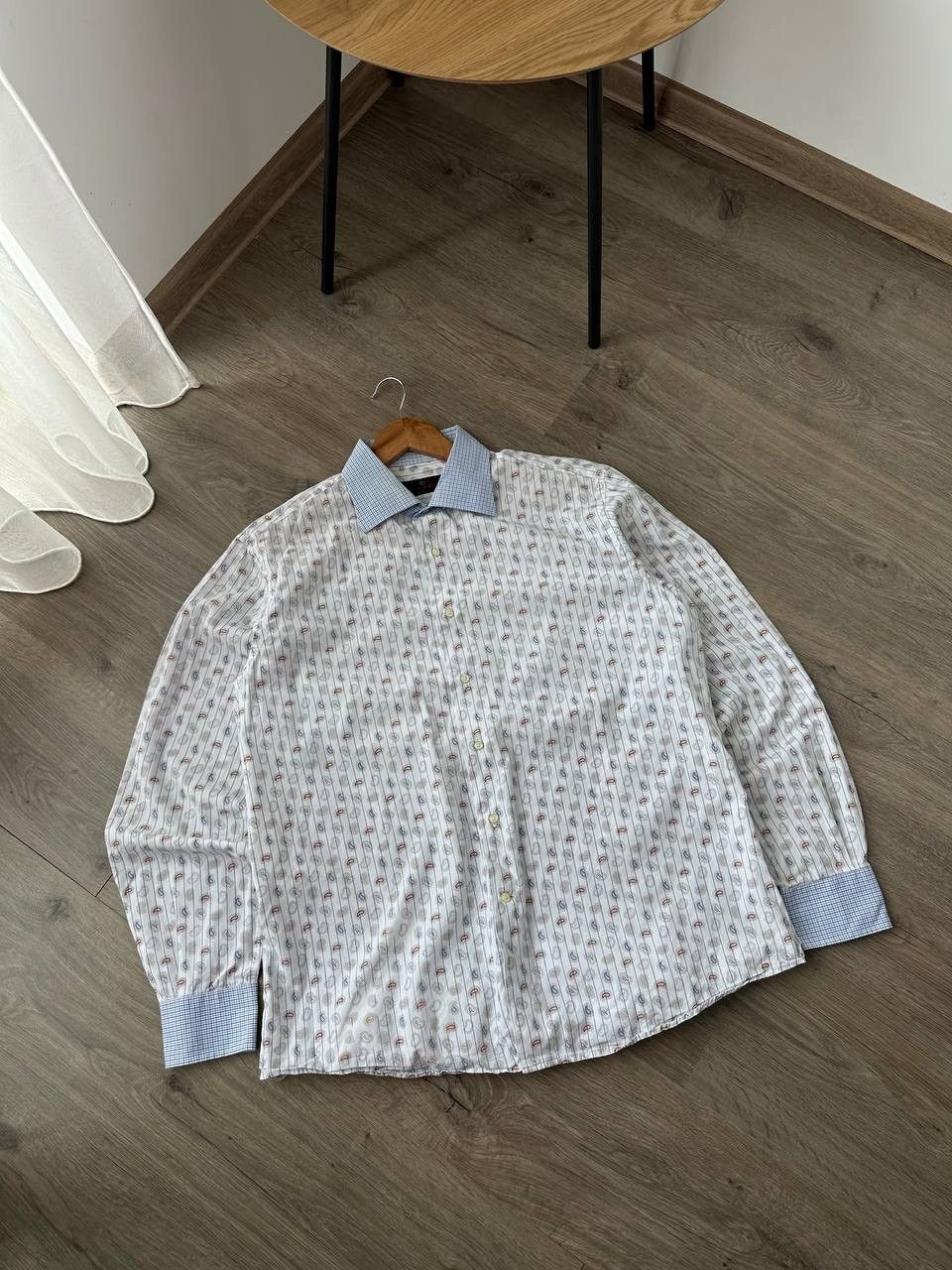 Etro Vintage Etro Milano White Mens Monogram Shirt Size US M / EU 48-50 / 2 - 8 Thumbnail