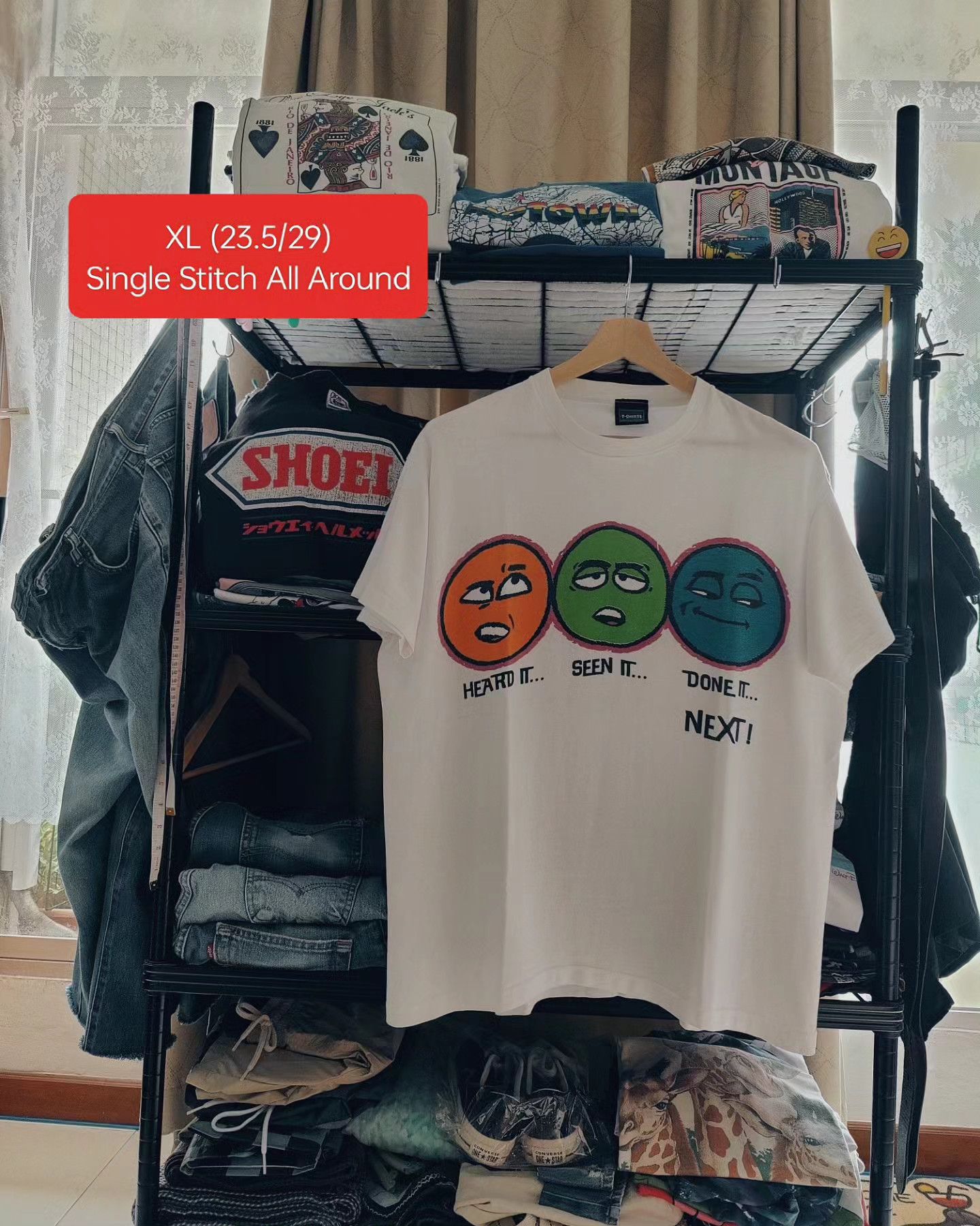 Vintage vintage 90s 🟠Heard it 🟢Seen it 🔵Done it Size US XL / EU 56 / 4 - 5 Thumbnail