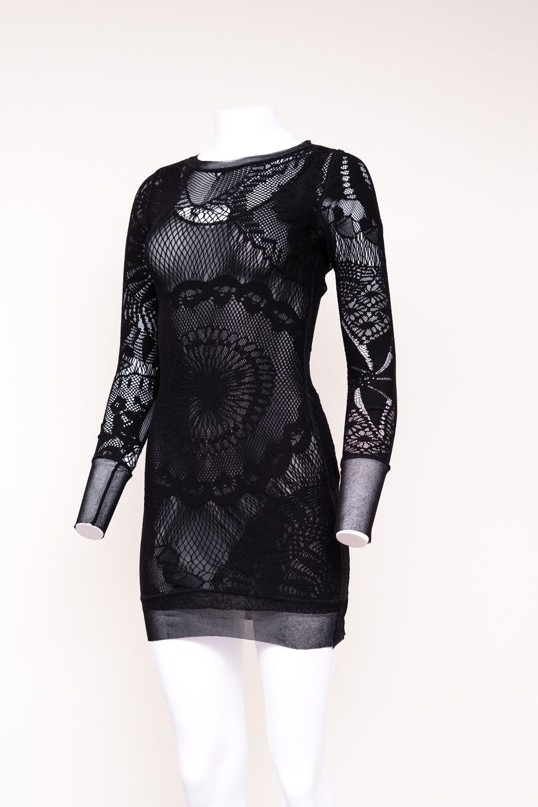 Jean Paul Gaultier Jean Paul Gaultier Black Soleil See-Through Mini Dress Size XS / US 0-2 / IT 36-38 - 4 Thumbnail