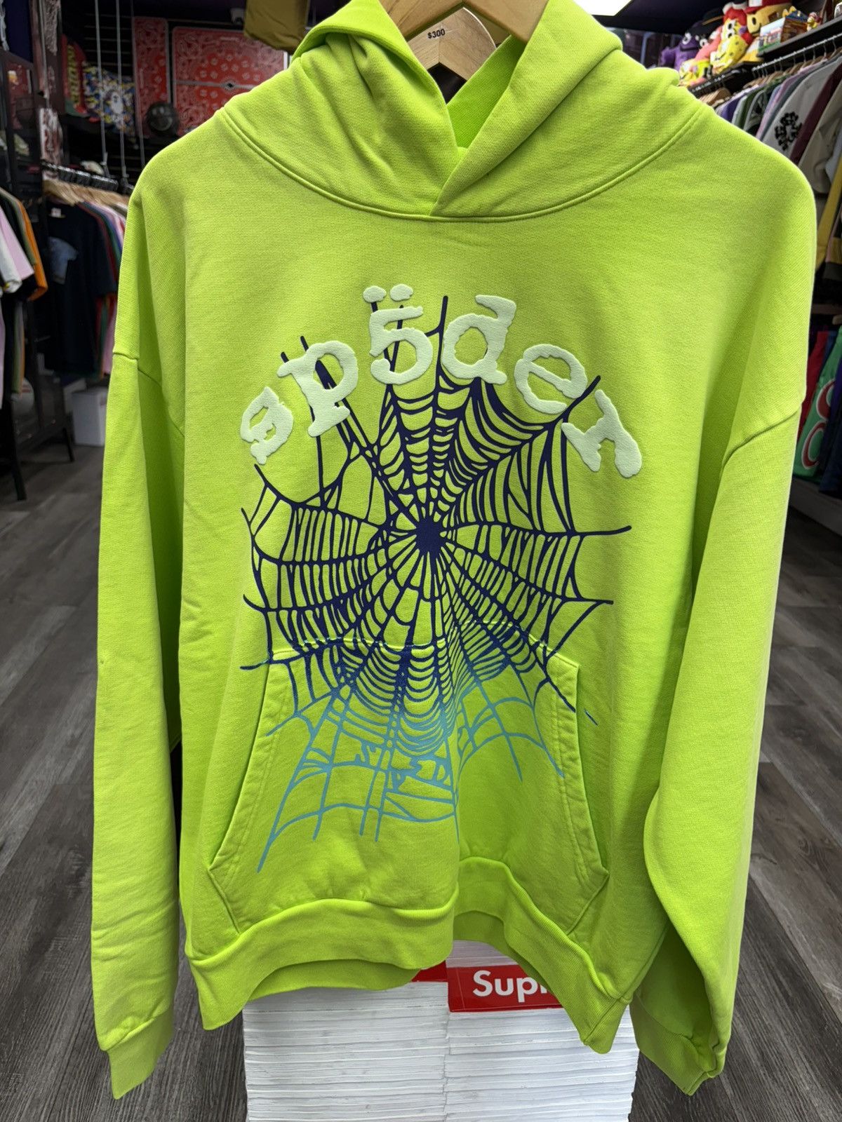 Sp5der Sp5der Og Web V2 Gradient Hoodie 'Acid Green' Size US L / EU 52-54 / 3 - 1 Thumbnail