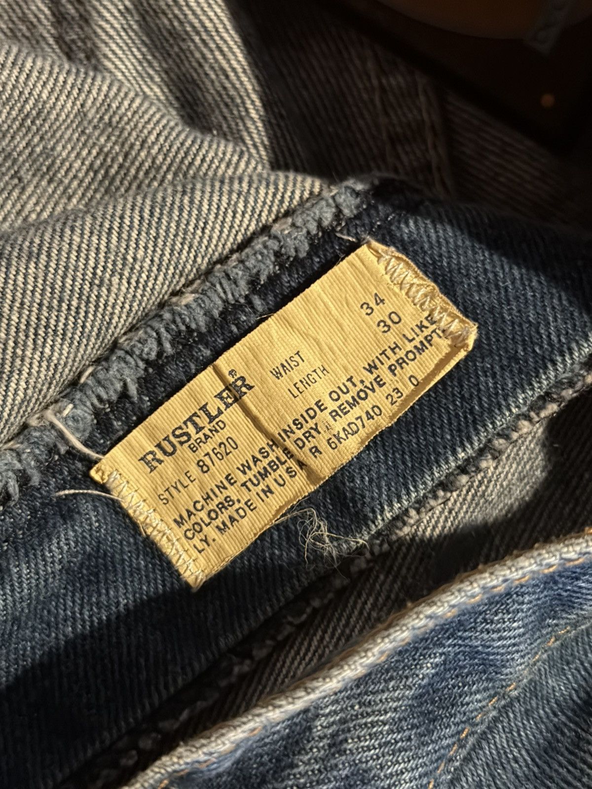 Vintage Vintage rustler bootcut made in USA faded jeans Size US 34 / EU 50 - 4 Thumbnail