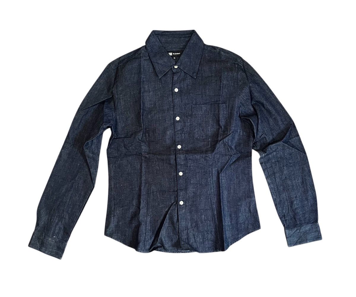 Issey Miyake TAX FREE 🇺🇸 issey miyake im dark denim button up shirt Size US M / EU 48-50 / 2 - 1 Thumbnail