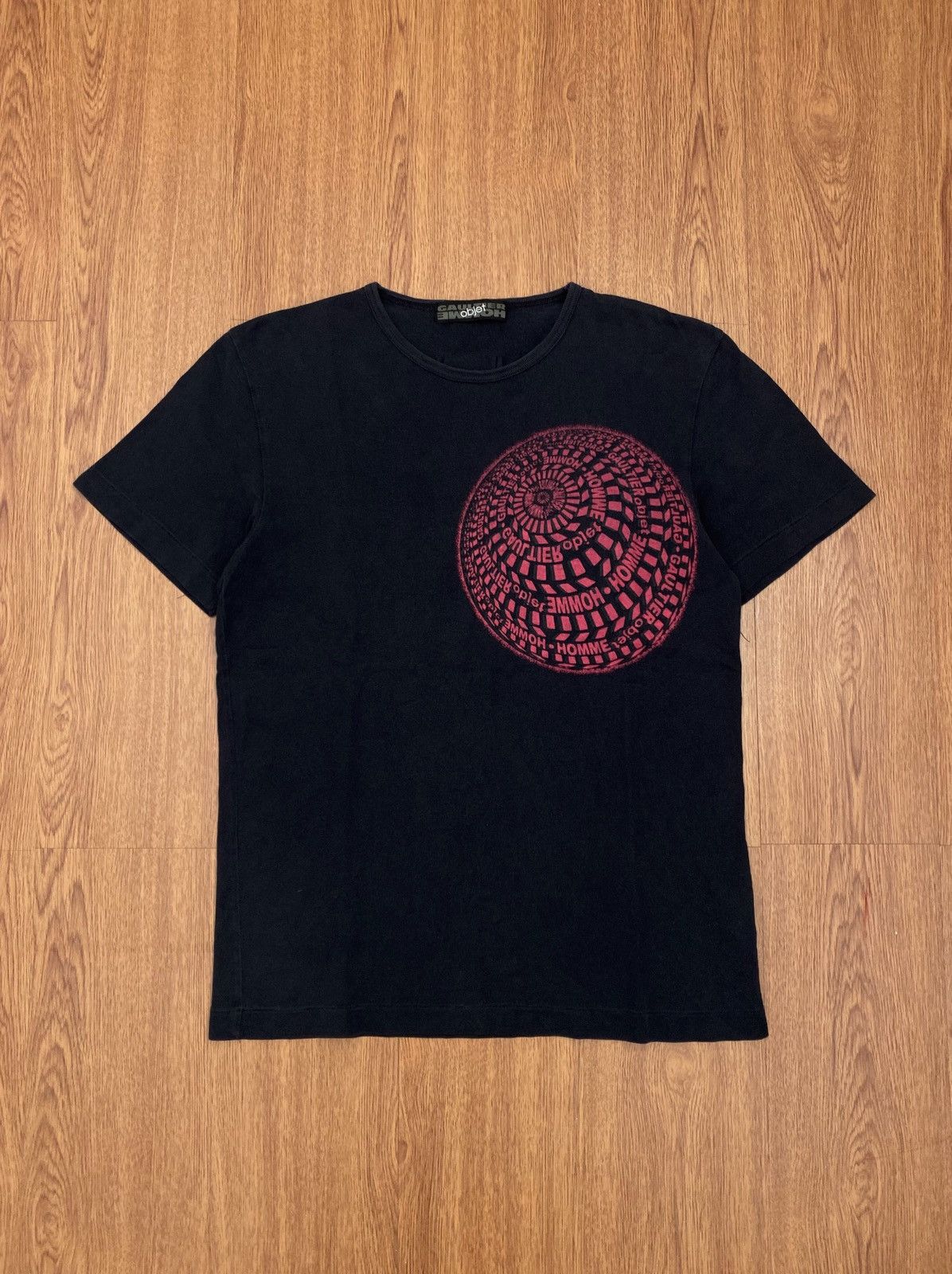image of Jean Paul Gaultier Object Tee in Black, Men's (Size Medium)