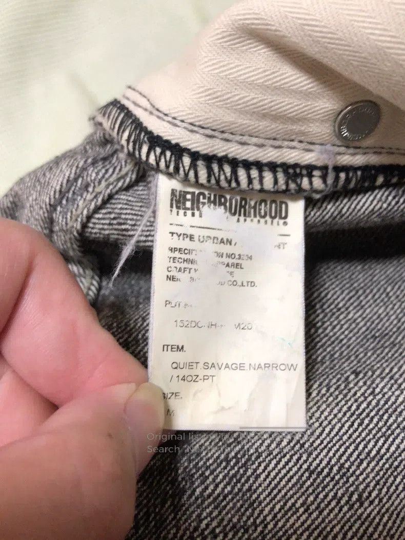 Neighborhood Neighborhood size M 15AW Quiet Patch Black Denim King Size US 27 - 7 Thumbnail