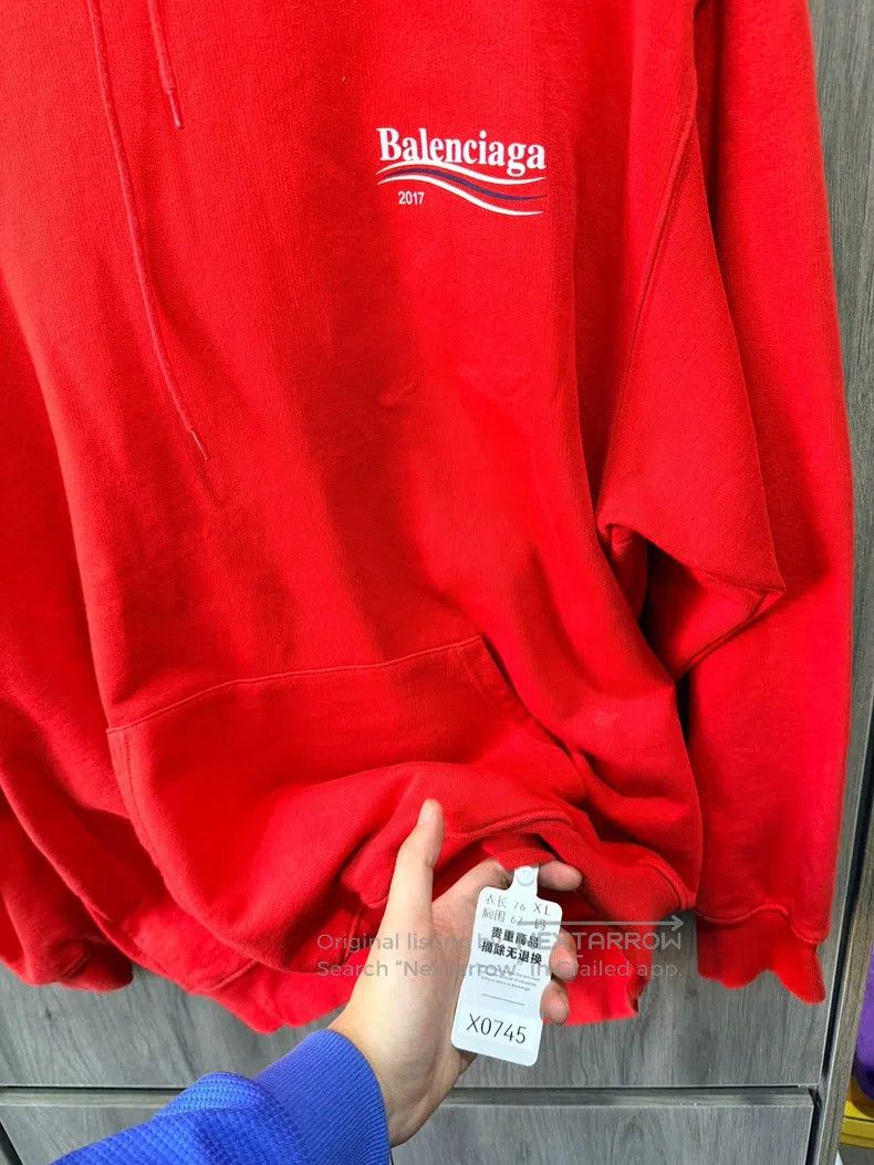 Balenciaga Balenciaga Red Coke Logo Hoodie Size US XL / EU 56 / 4 - 9 Thumbnail