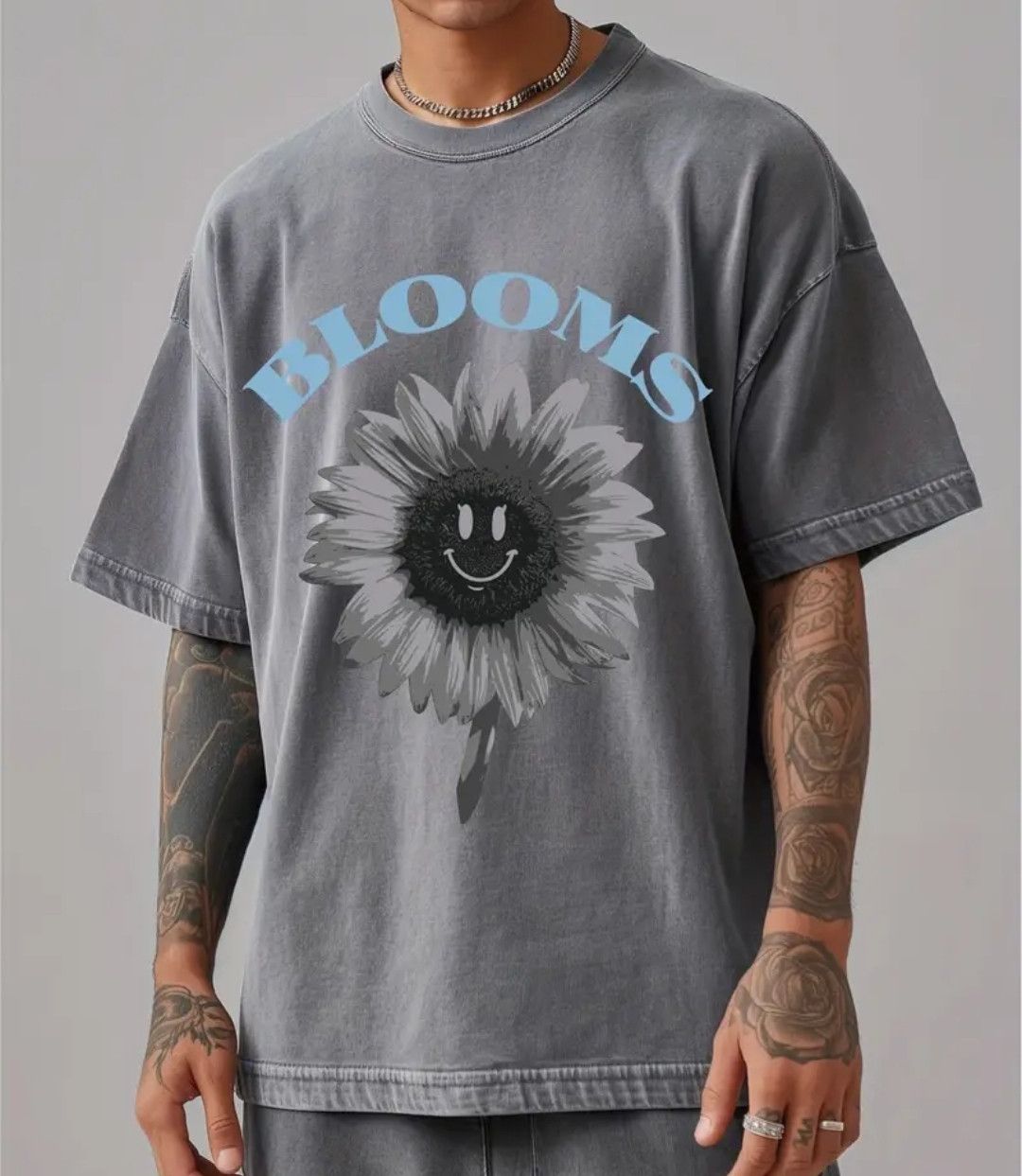 Vintage Fun Crazy Sunflower Vintage Printed Loose Tee Size US XL / EU 56 / 4 - 3 Thumbnail