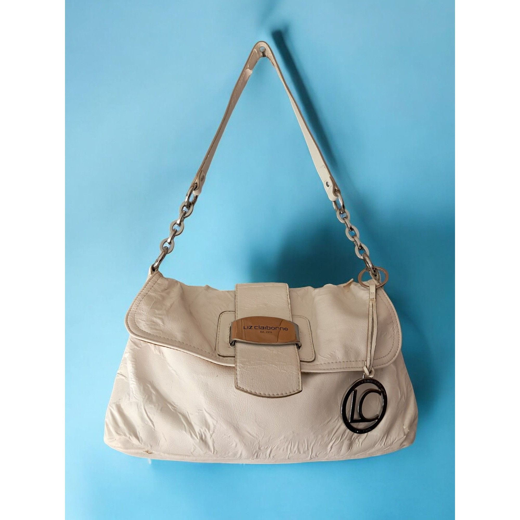Other Liz Claiborne White Faux Leather Shoulder Bag Size ONE SIZE - 1 Thumbnail