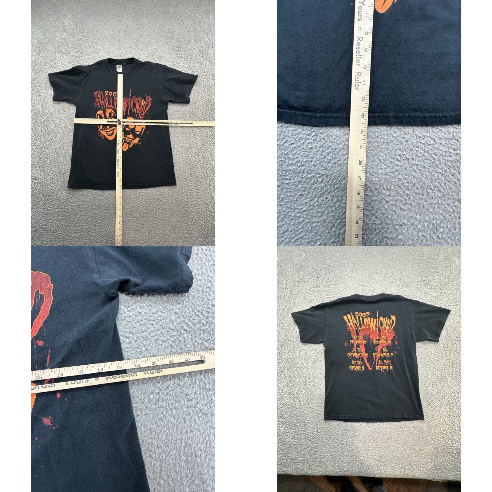 Vintage VINTAGE Insane Clown Posse ICP Hallowicked Tour Shirt Mens M Black Halloween 2005 Size US M / EU 48-50 / 2 - 8 Thumbnail