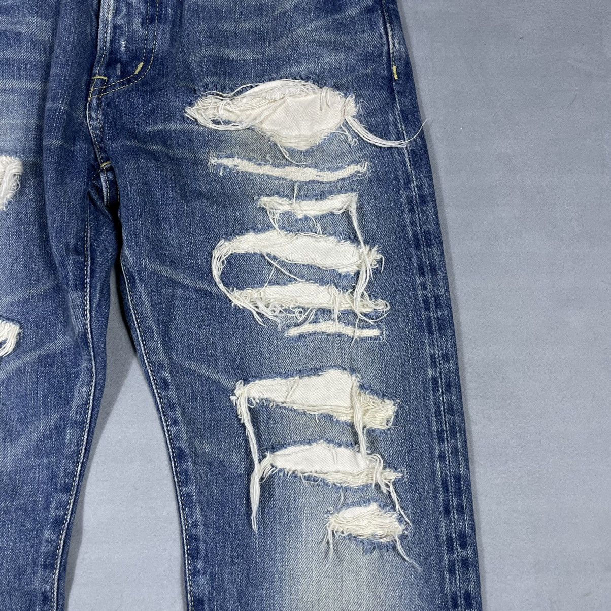Hysteric Glamour processing straight denim pants indigo blue series Size US 29 - 2 Thumbnail