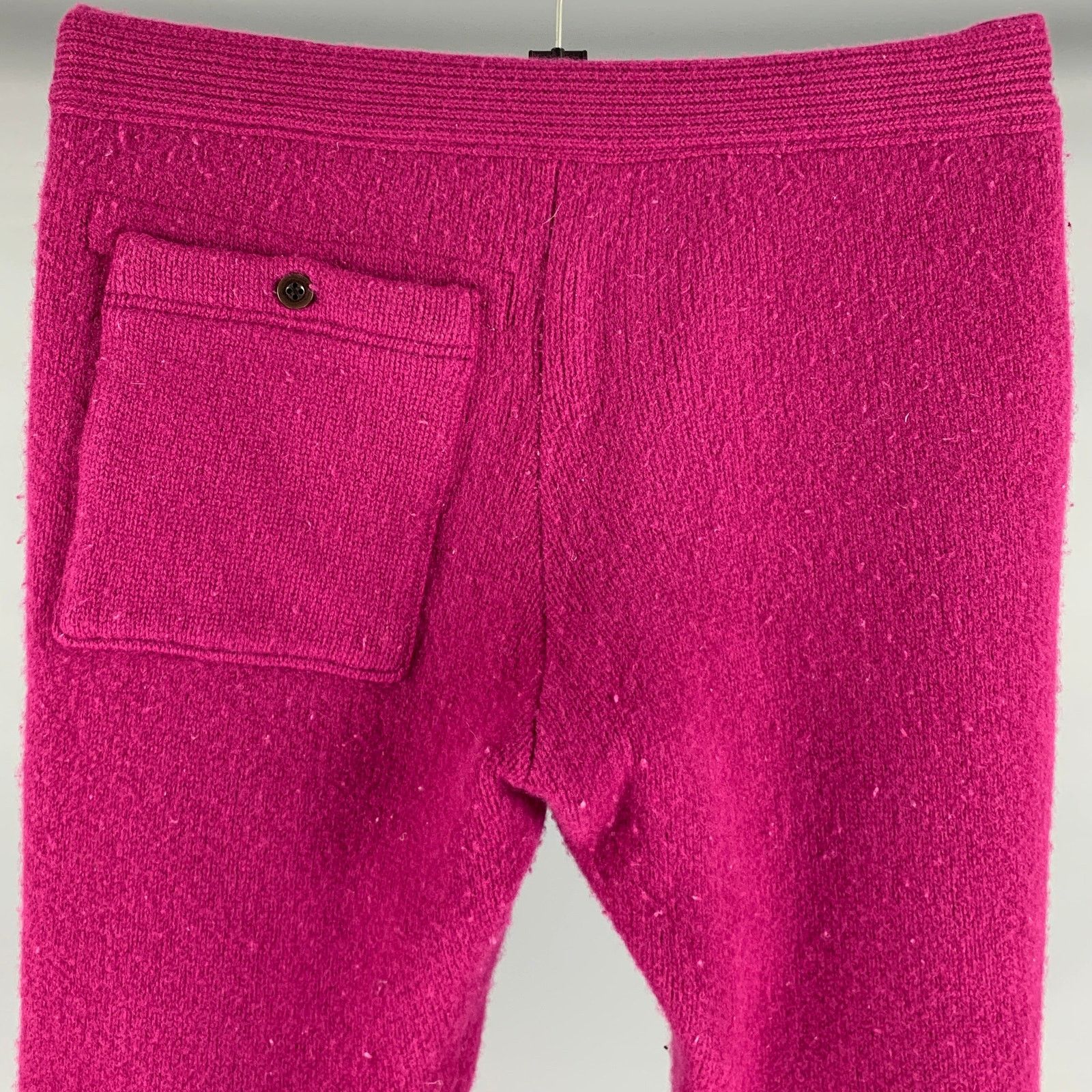 Ts(S) TS (S) M Purple Ribbed Wool Blend Drawstring Casual Pants Size US 29 - 3 Thumbnail