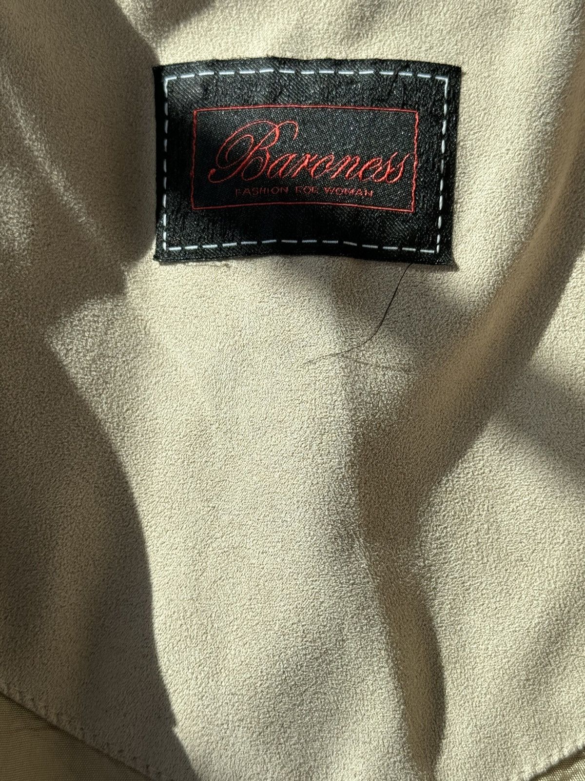 Vintage Suede beige coat for layering Size L / US 10 / IT 46 - 4 Thumbnail