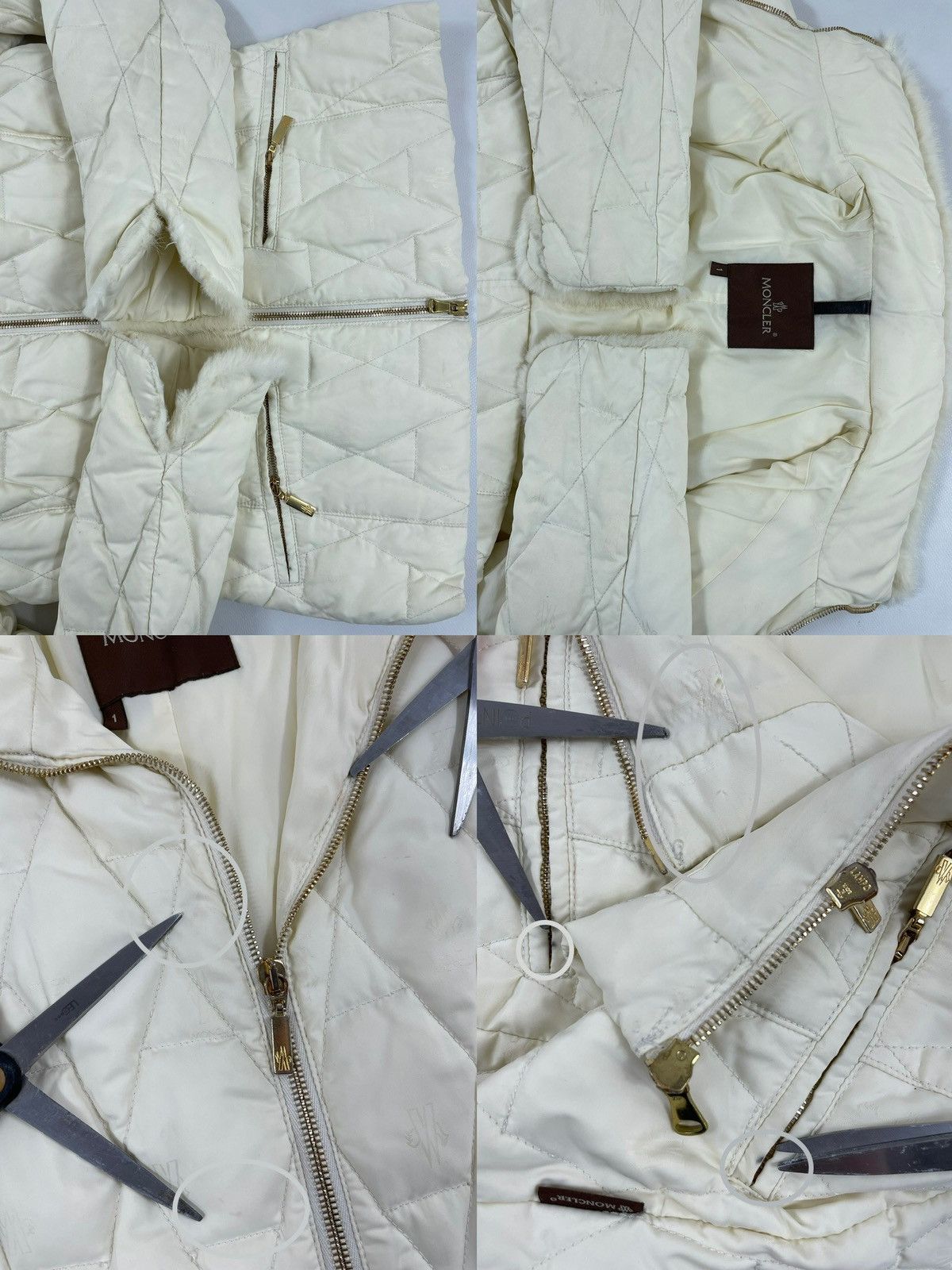 Moncler × Moncler Gamme Bleu RARE VTG MONCLER Multi Logo Fur Neck / Sleeve Puffer Down Jacket Zip Parka Size S / US 4 / IT 40 - 17 Thumbnail
