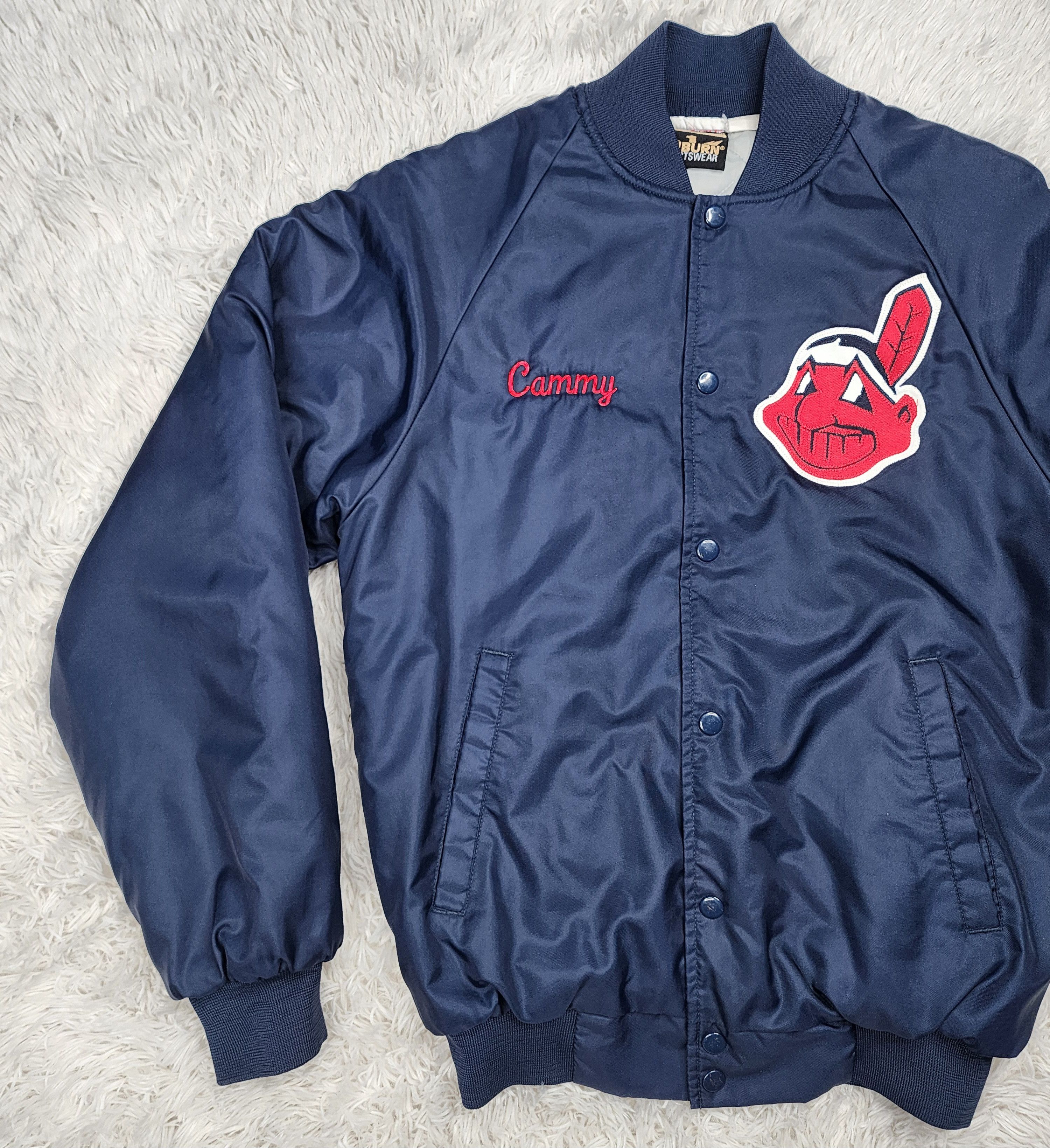 Auburn Sportswear Vintage Cleveland Indians bomber jacket personalized Size US S / EU 44-46 / 1 - 2 Thumbnail
