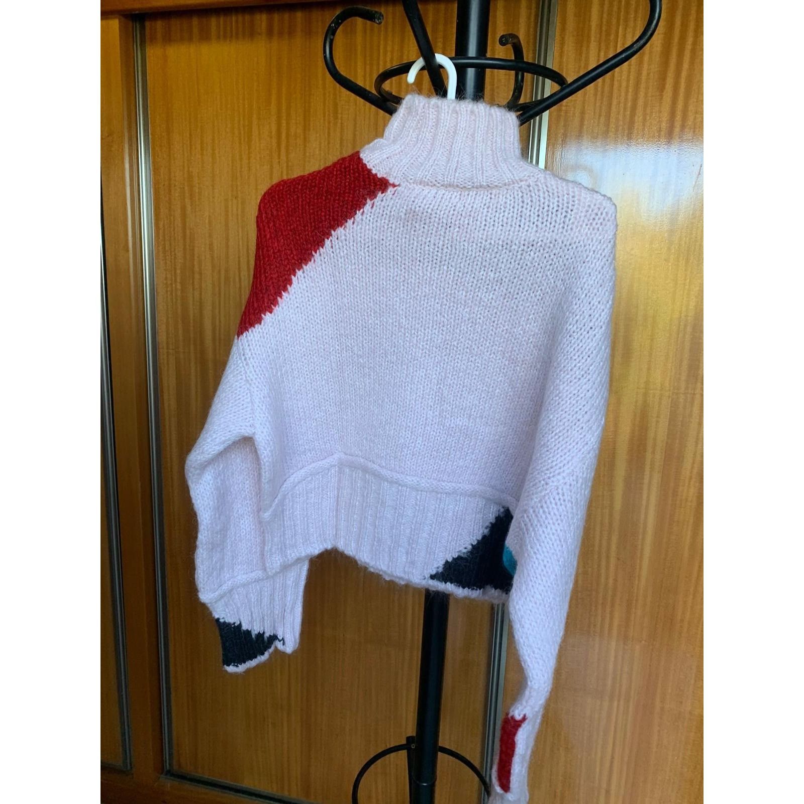 Zara ZARA NEW WOMAN COLOR BLOCK HIGH NECK KNIT SWEATER REF. 5802/ Size M / US 6-8 / IT 42-44 - 3 Thumbnail