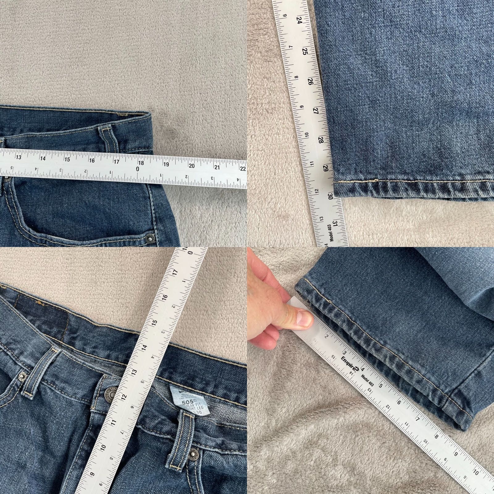 Levi's VINTAGE Levi's 505 Jeans Men 36x30 Blue Fade Regular Straight Leg USA Size US 36 / EU 52 - 8 Thumbnail