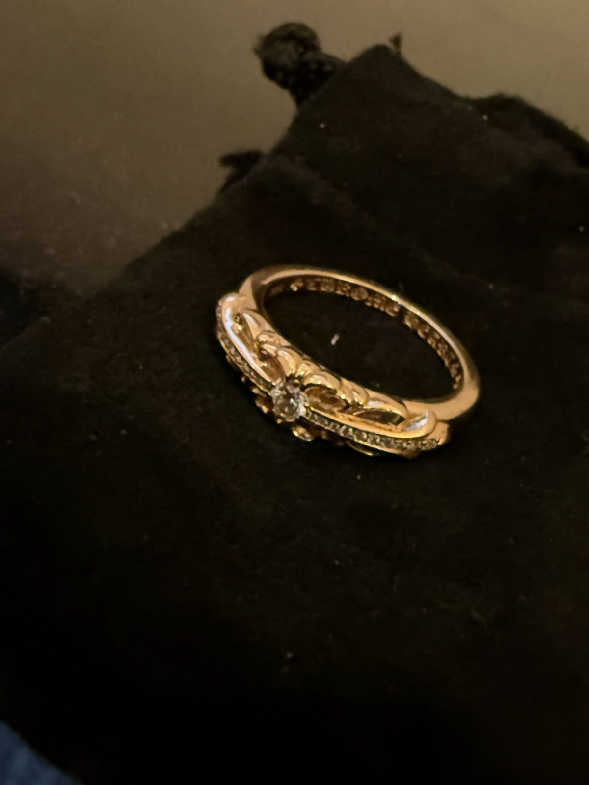 Chrome Hearts Chrome Hearts 22k Floral Ring with Diamonds Size ONE SIZE - 1 Thumbnail