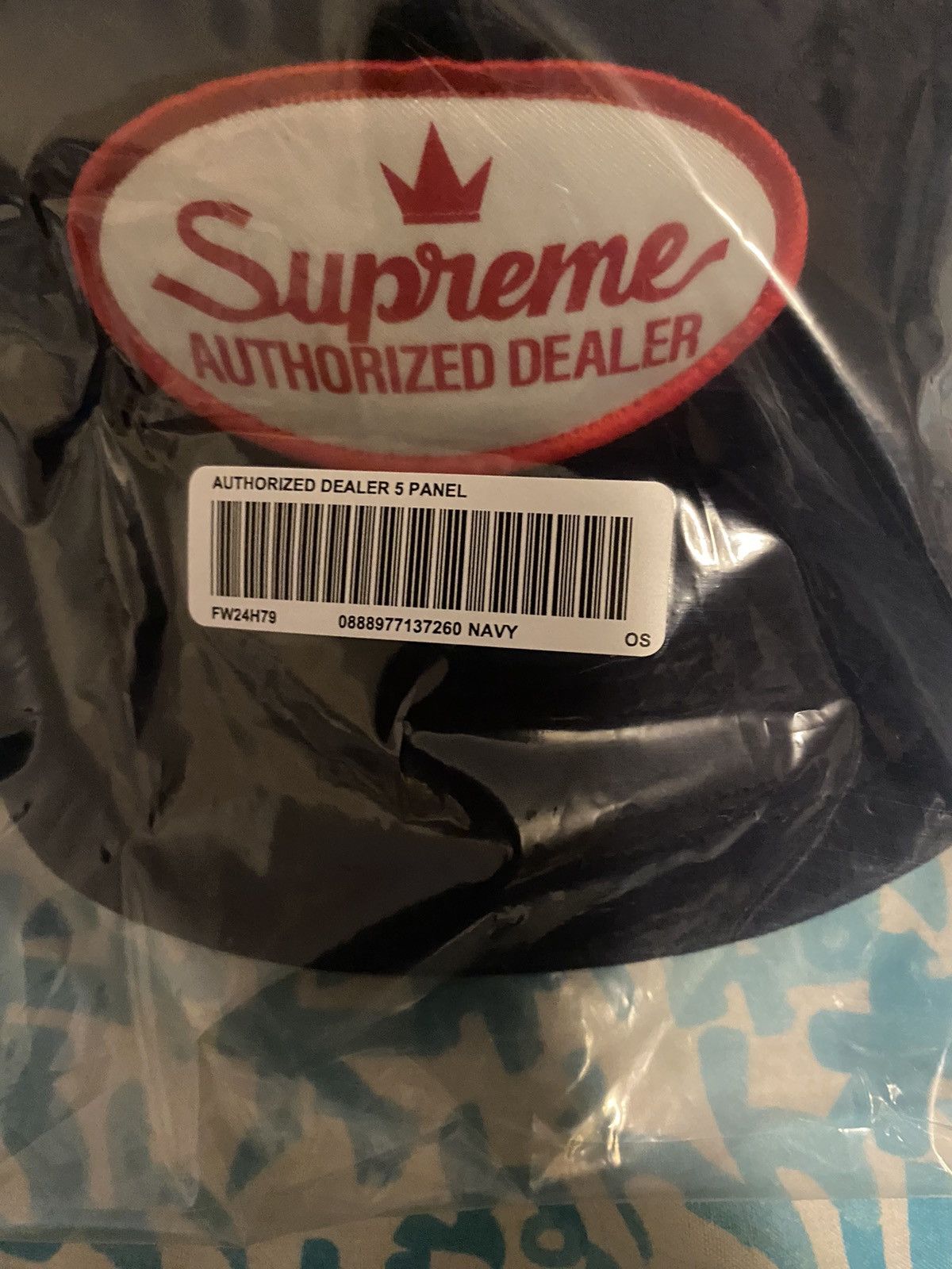 Supreme Supreme Authorized Mesh Back 5-Panel Navy Blue Size ONE SIZE - 4 Thumbnail