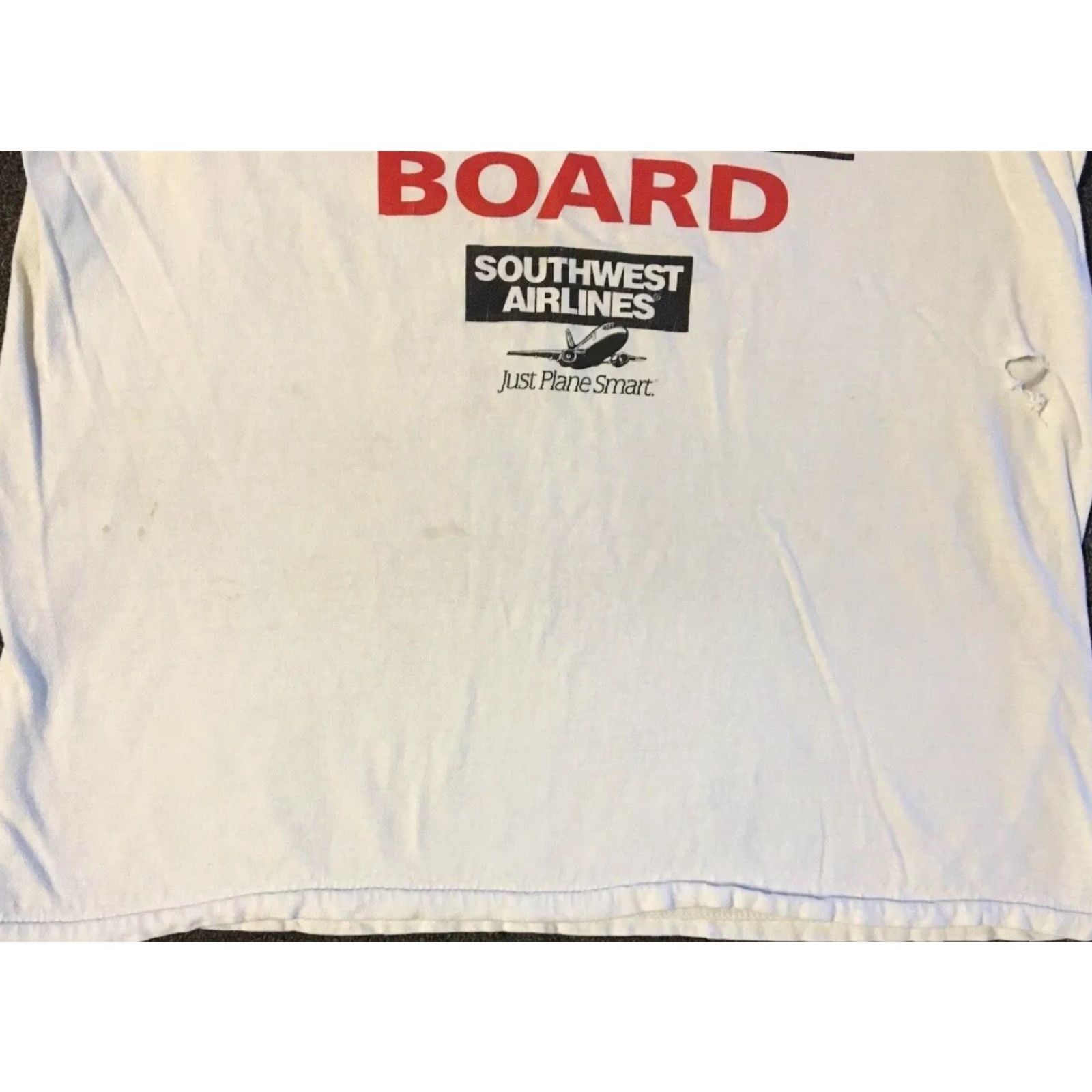 Vintage VINTAGE AT&T Southwest Airlines Distressed Faded Shirt M White Graphic Tee 80s Grunge Planes Humor 90s Unsleeved? Size US M / EU 48-50 / 2 - 6 Thumbnail